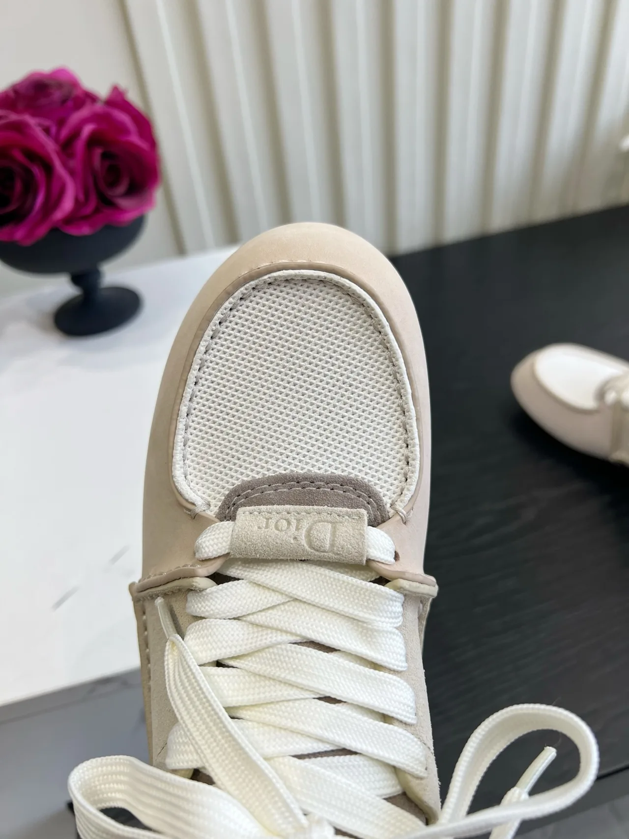 Dior Cowhide High-Top Sneakers in Beige · view 7