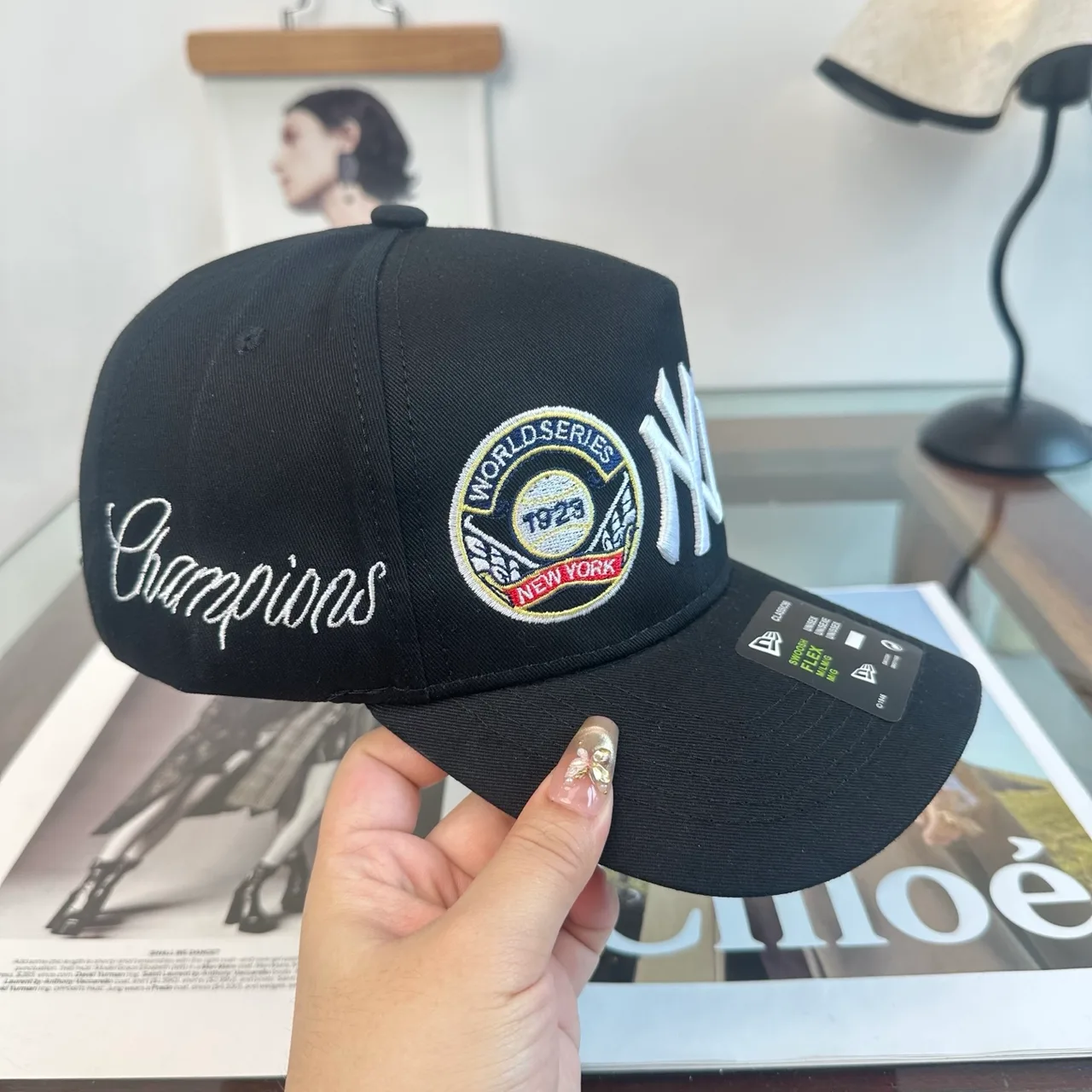New Era Baseball Cap in Black & Burgundy & Green & Beige & Purple & White · view 6