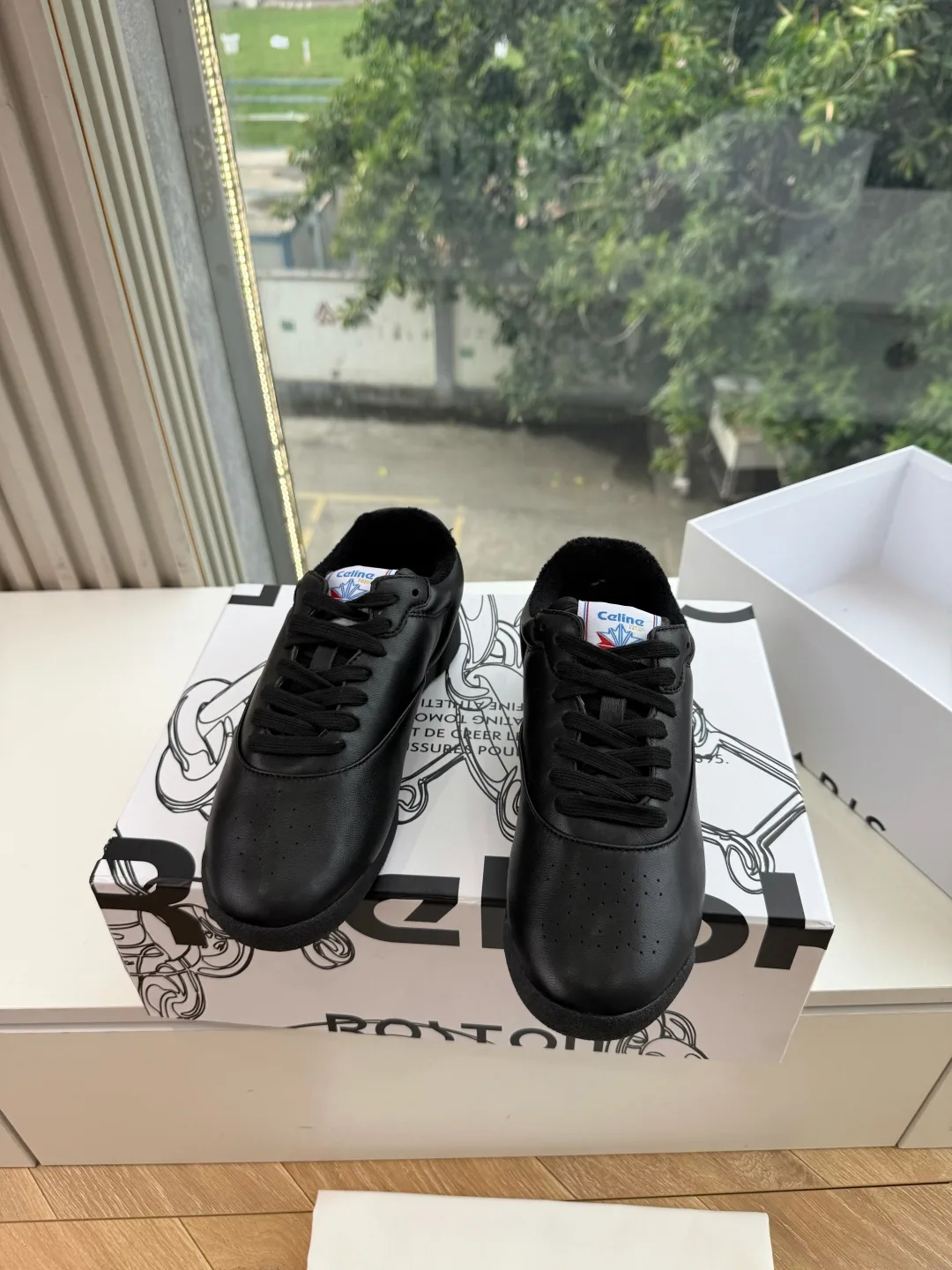 Celine Cowhide Smooth Sneakers in Black · view 4