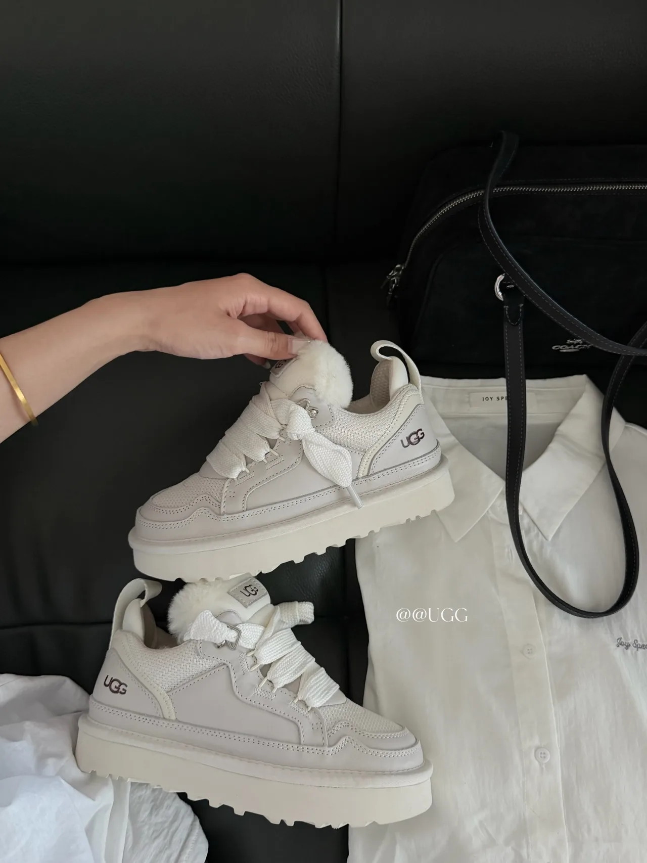 UGG Suede Canvas Sneakers in Grey · view 5