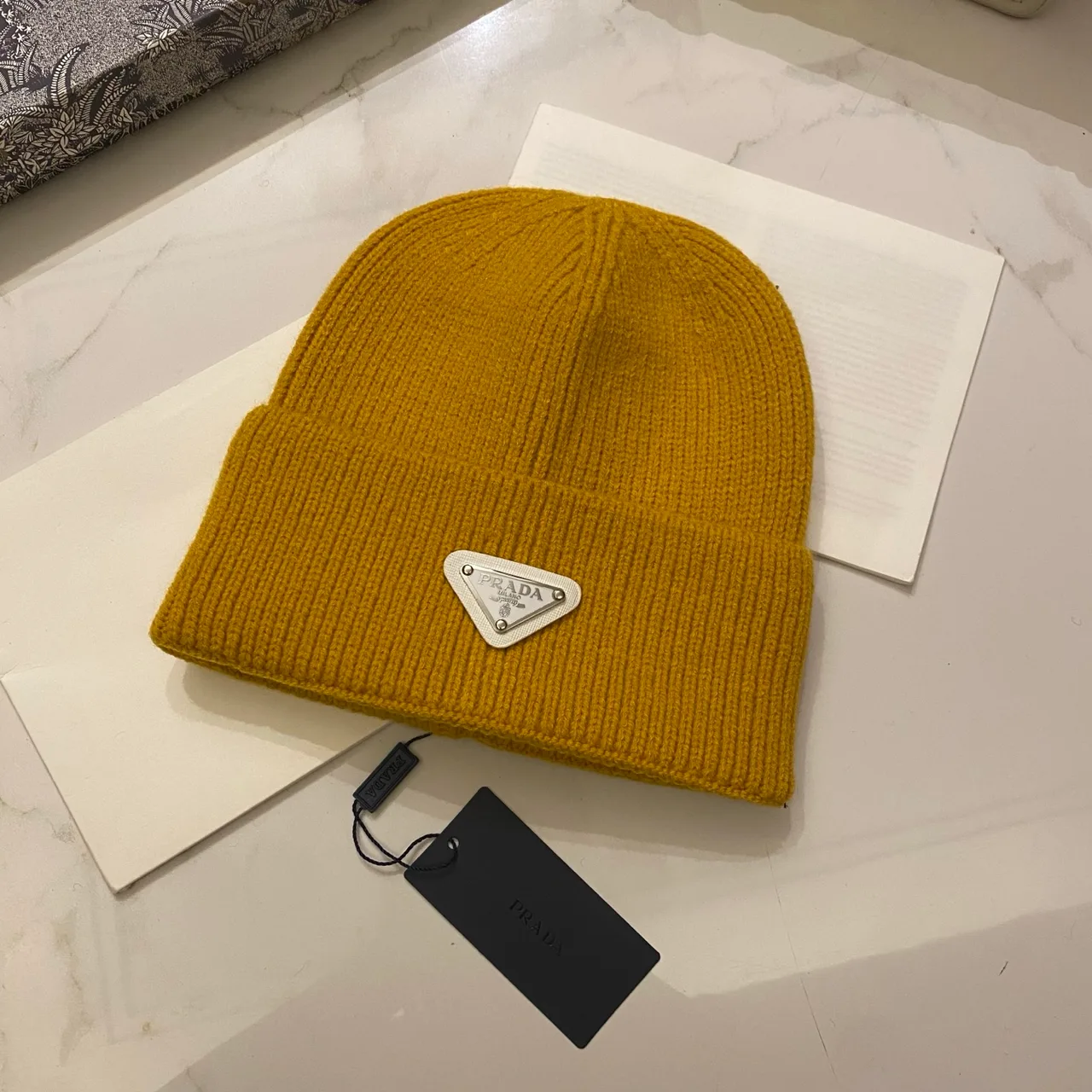 Prada Beanie in Yellow & Pink & Blue & Red & Burgundy & Orange & Grey & Beige & Brown & Black & White · view 1