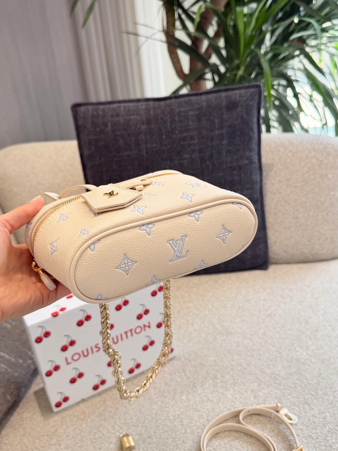 Louis Vuitton Cowhide Vanity Bag in White · view 8