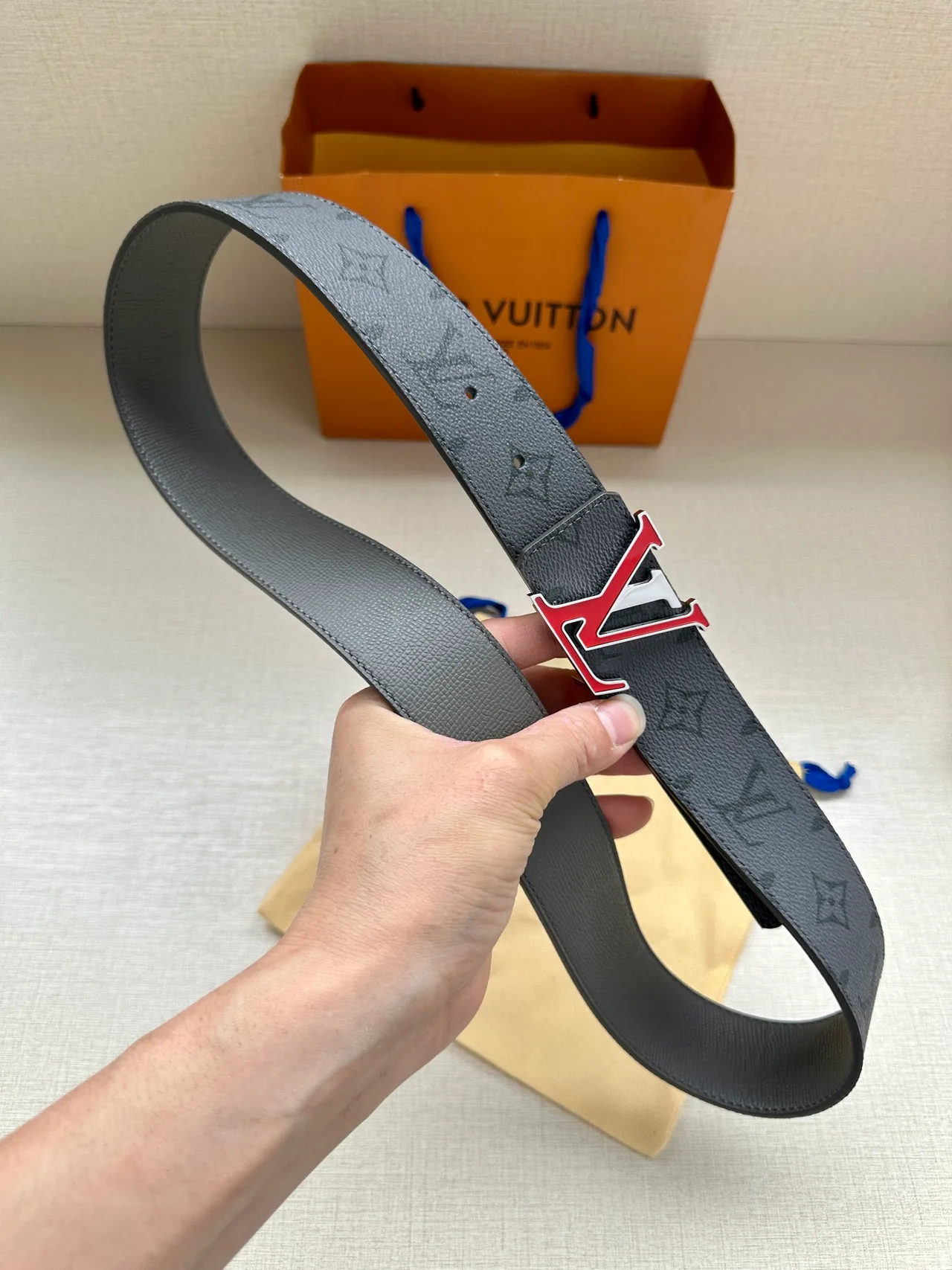 Louis Vuitton Canvas Belt in Grey · view 8