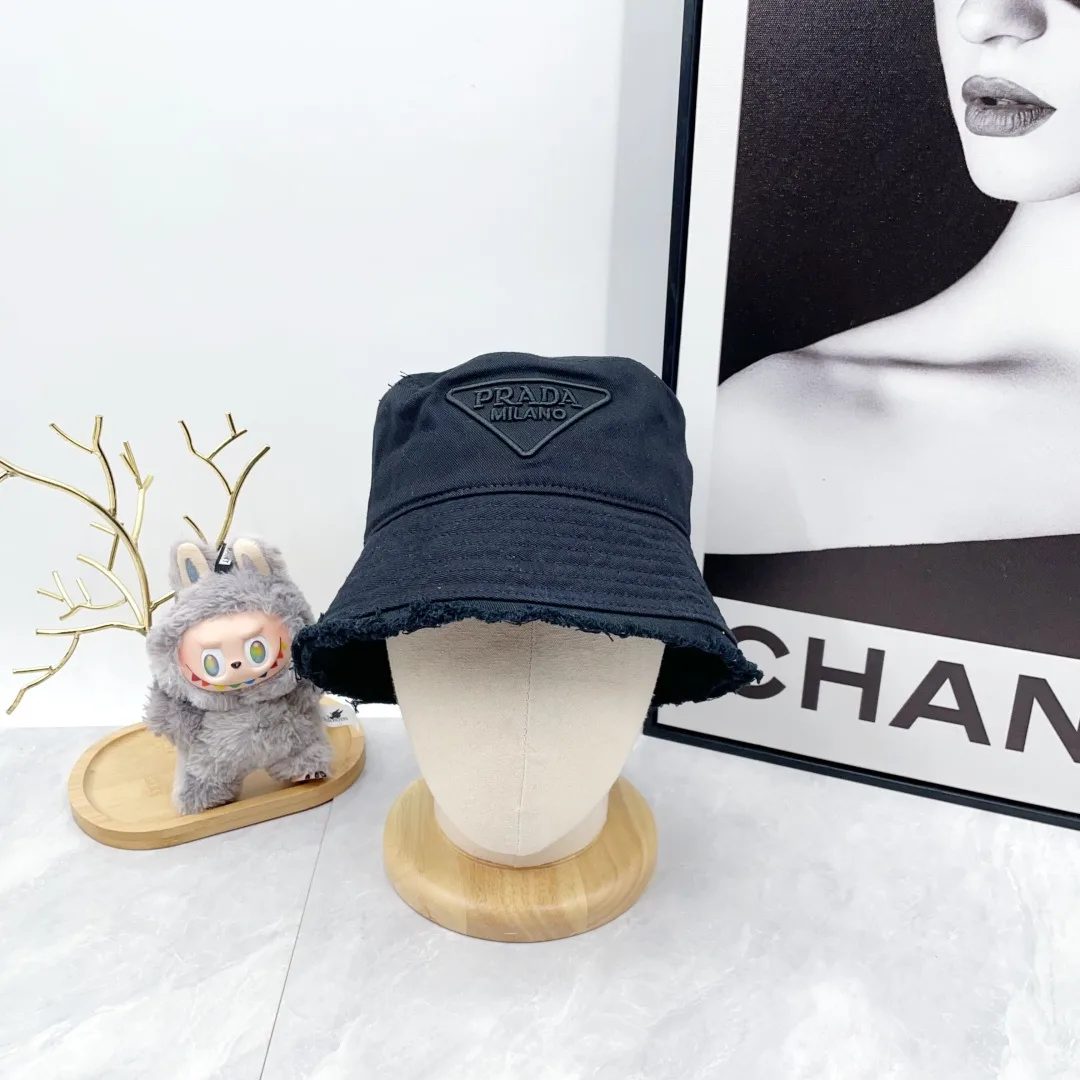 Prada Bucket Hat in Black / Orange / Beige / White · view 3