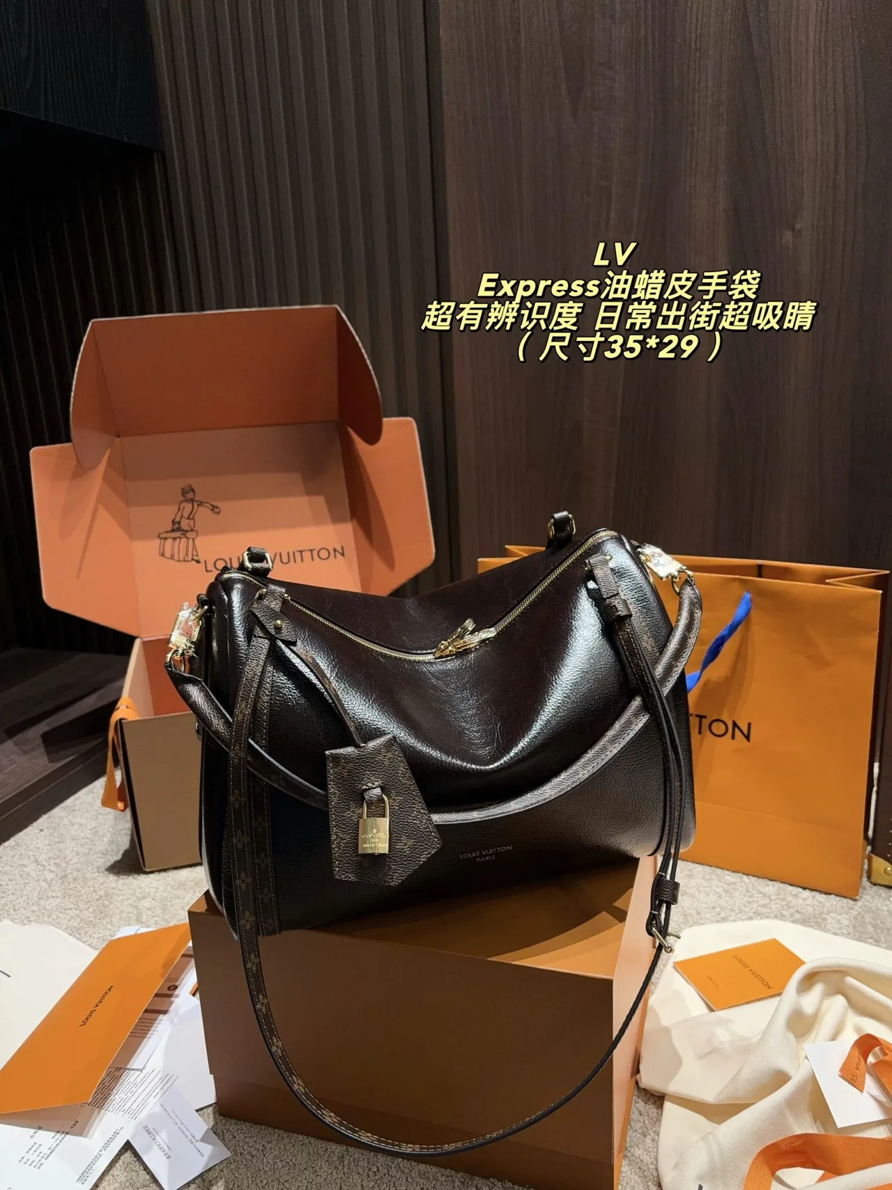 Louis Vuitton Hobo Bag in Black · view 1