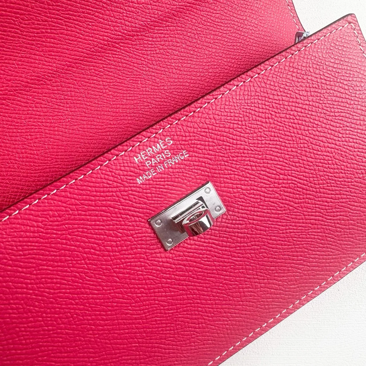 Hermes Kelly Long Wallet in White & Black & Pink & Red & Grey & Brown & Blue & Orange · view 4
