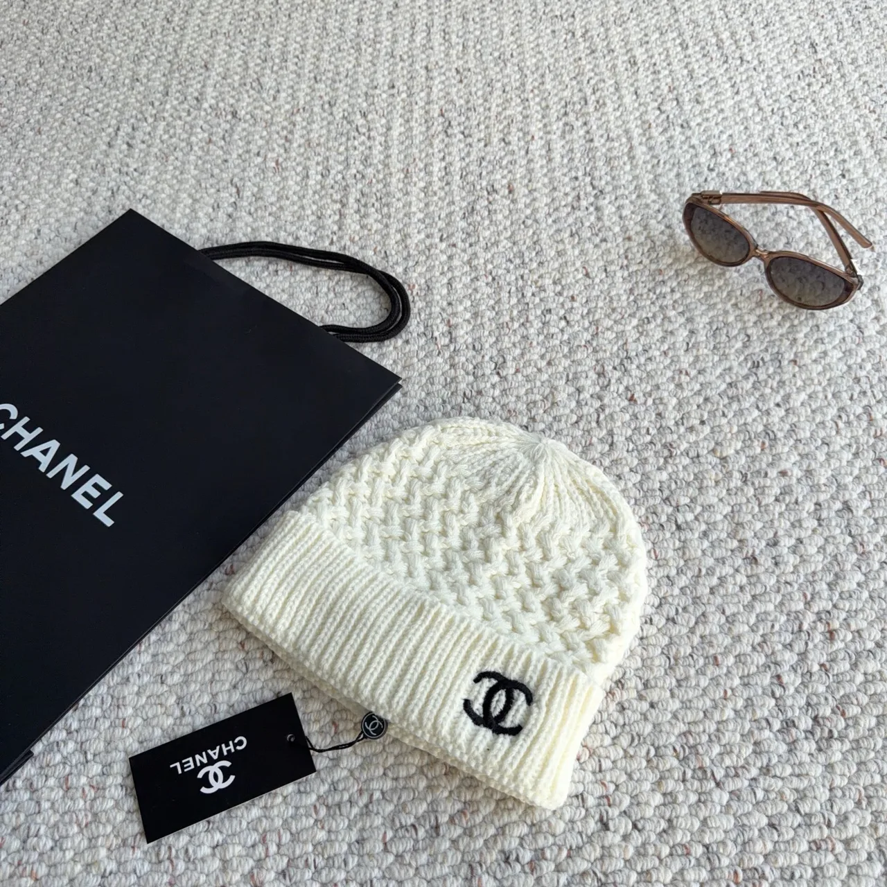 Chanel Beanie in White · view 3