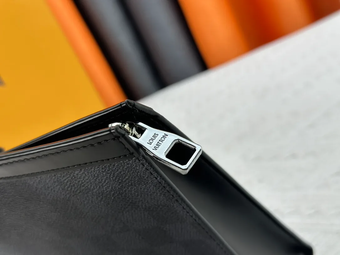 Louis Vuitton Canvas Check Clutch in Grey · view 7