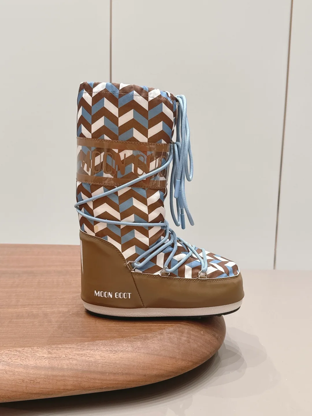 Moon Boot Woven Chevron Snow Boots in Brown · view 5