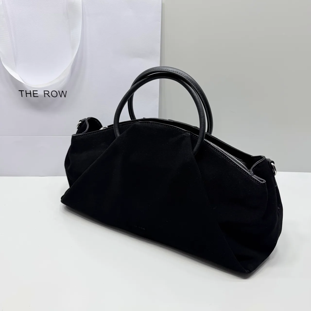 The Row Top-Handle Bag in Black · view 3