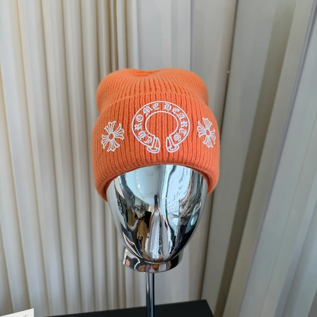 Chrome Hearts Embroidered Knit Beanie in Orange · view 3