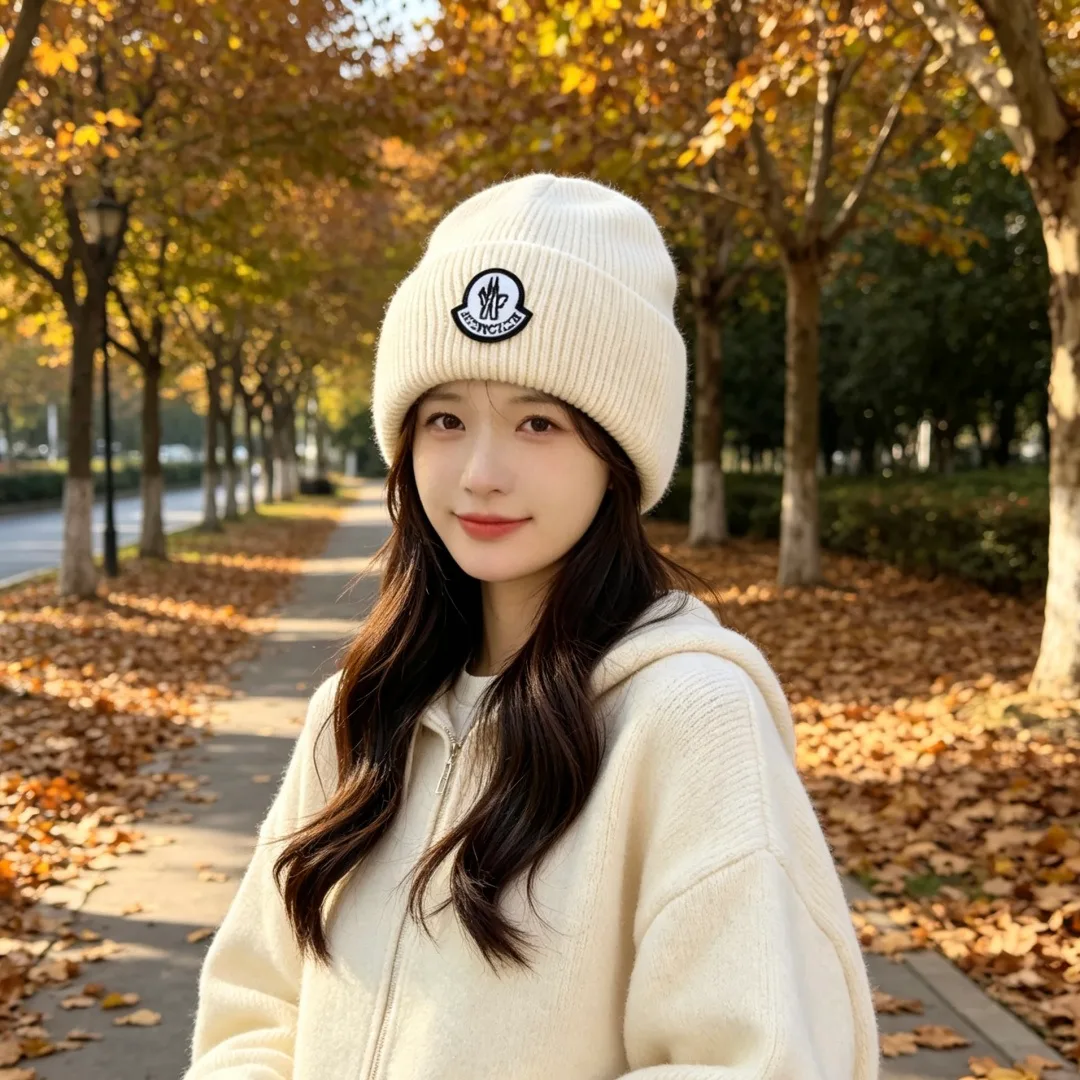 Moncler Beanie in White · view 2