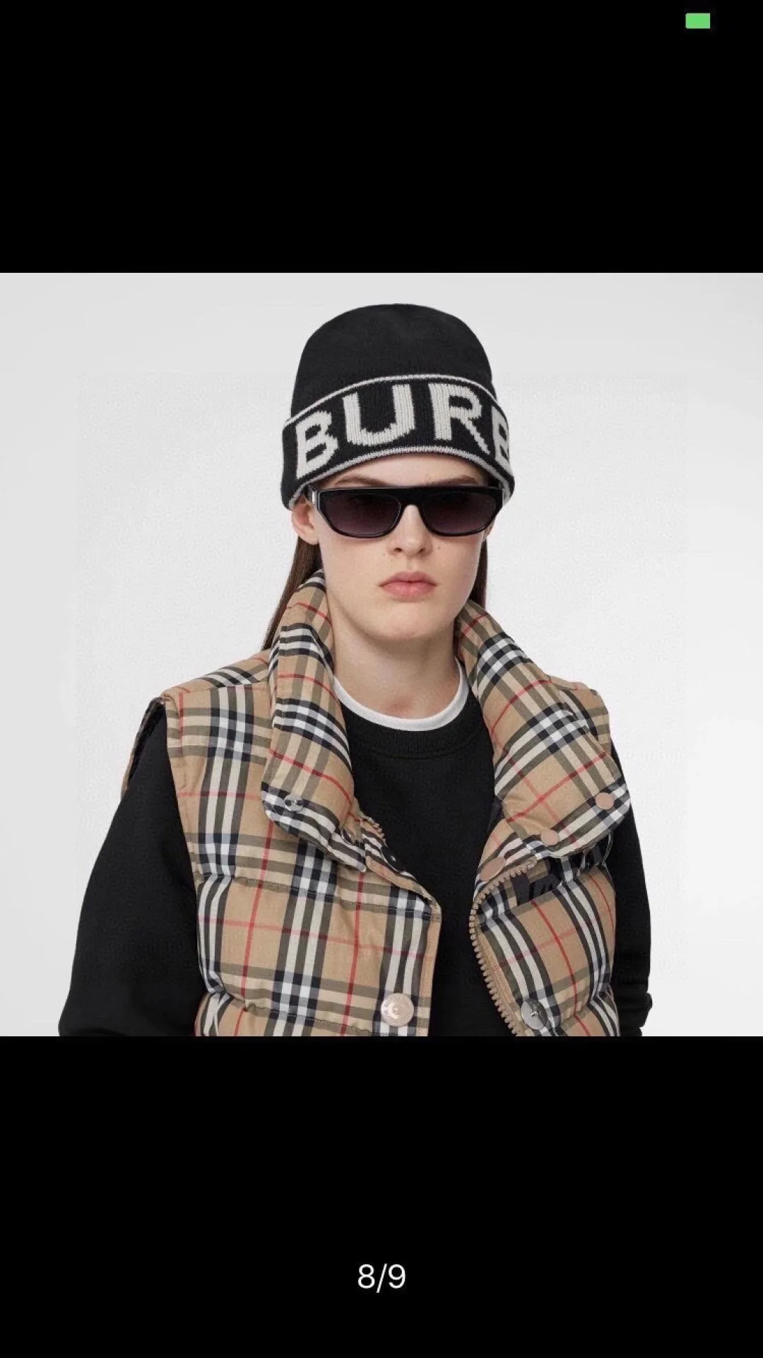 Burberry Lettered knit cap in Black & Grey & Orange & Blue & Pink · view 3