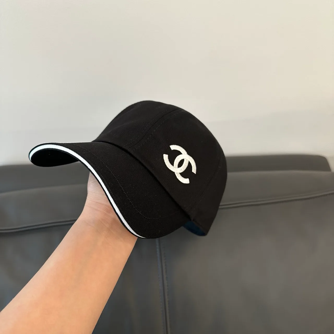 Chanel CC Baseball Cap in Black & White · view 3