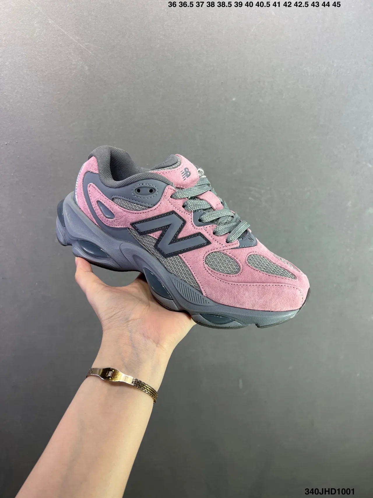 New Balance Panelled Sneakers in Pink · view 2