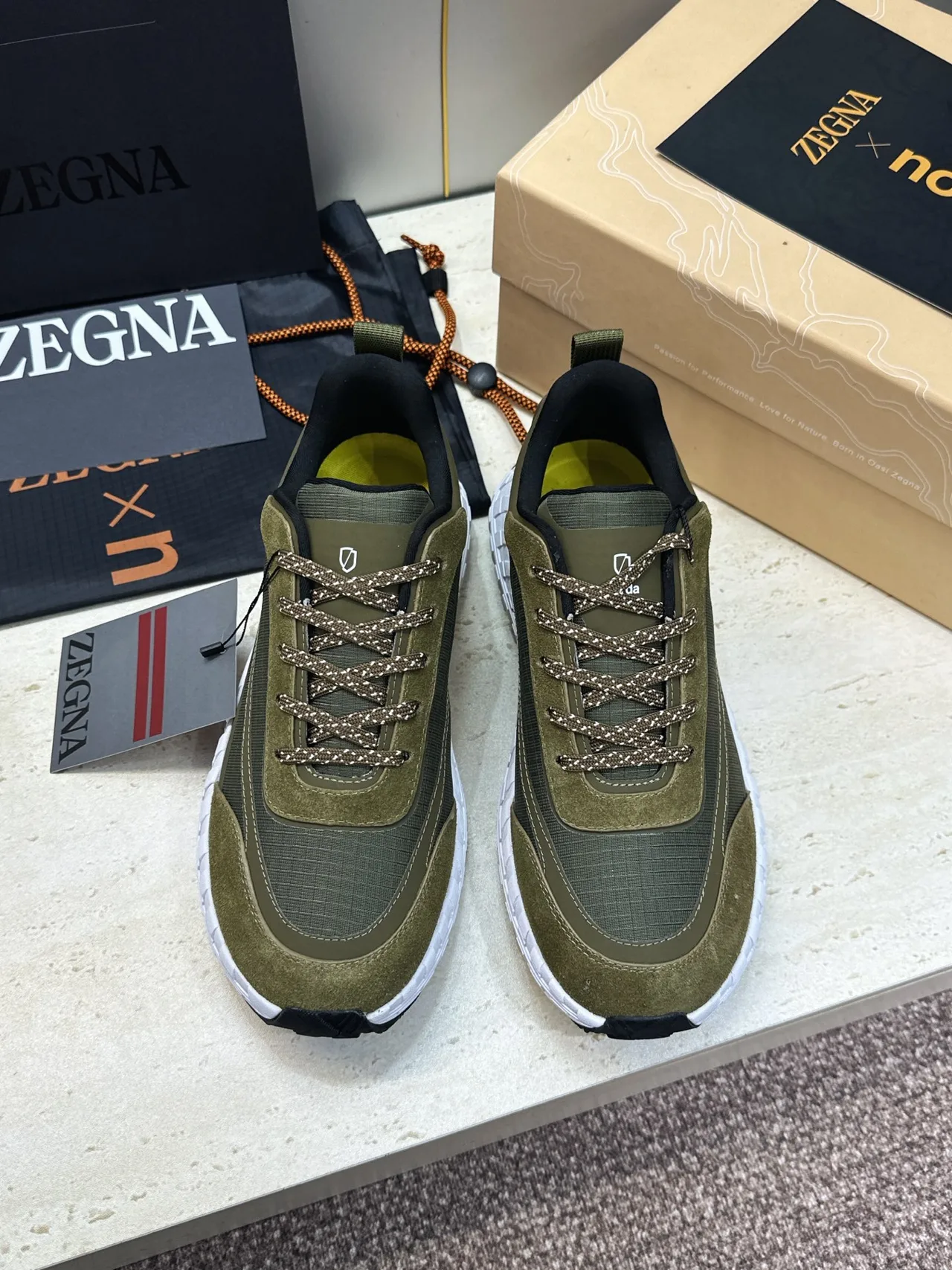 Zegna Sneakers in Green · view 2