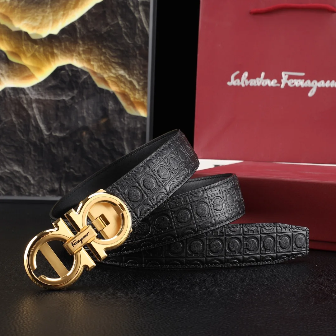 Ferragamo Gancini automatic belt in Black · view 3