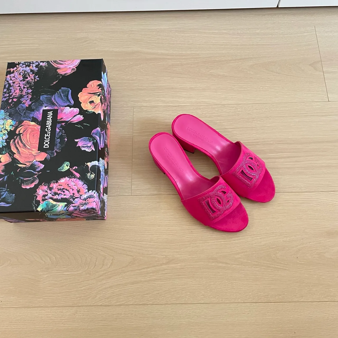 Dolce & Gabbana Sheepskin Mules in Pink · view 3