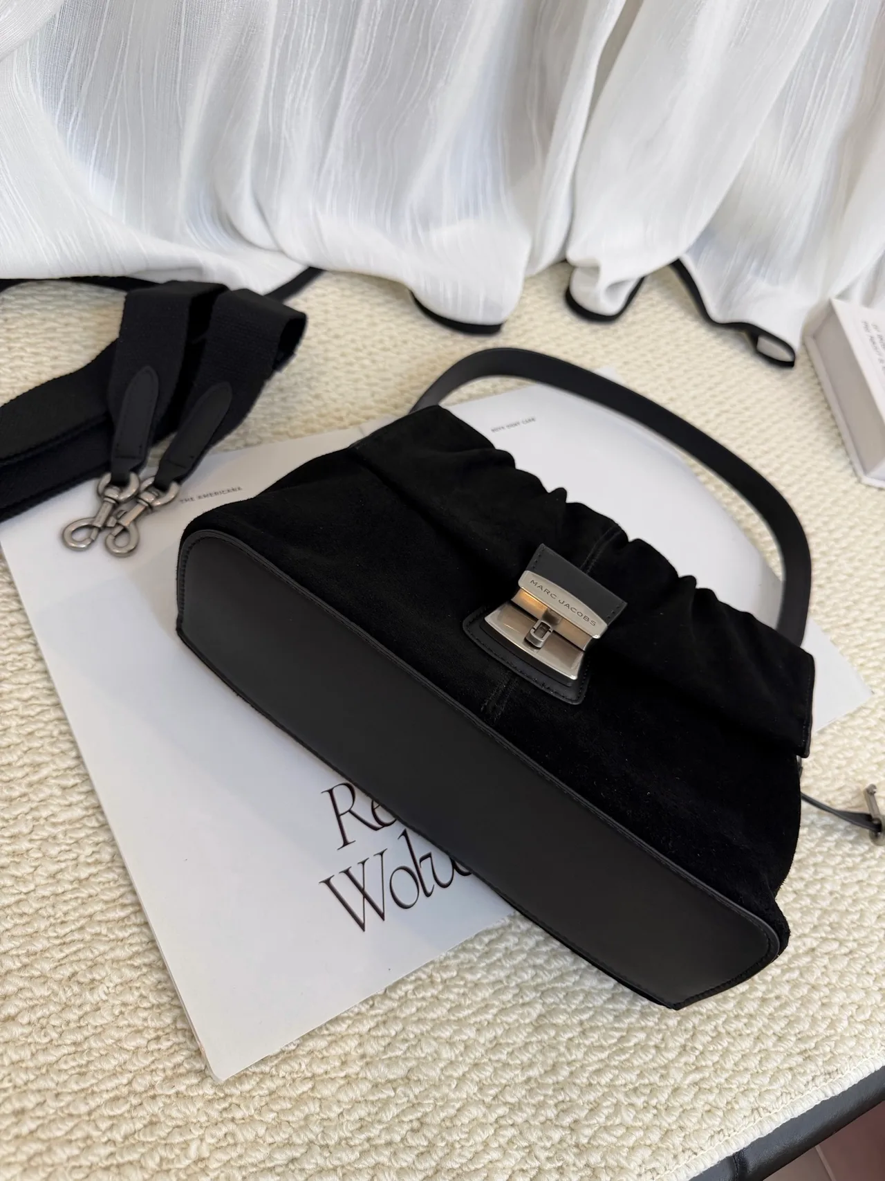 Marc Jacobs Cowhide Matte Top-Handle Bag in Black · view 4