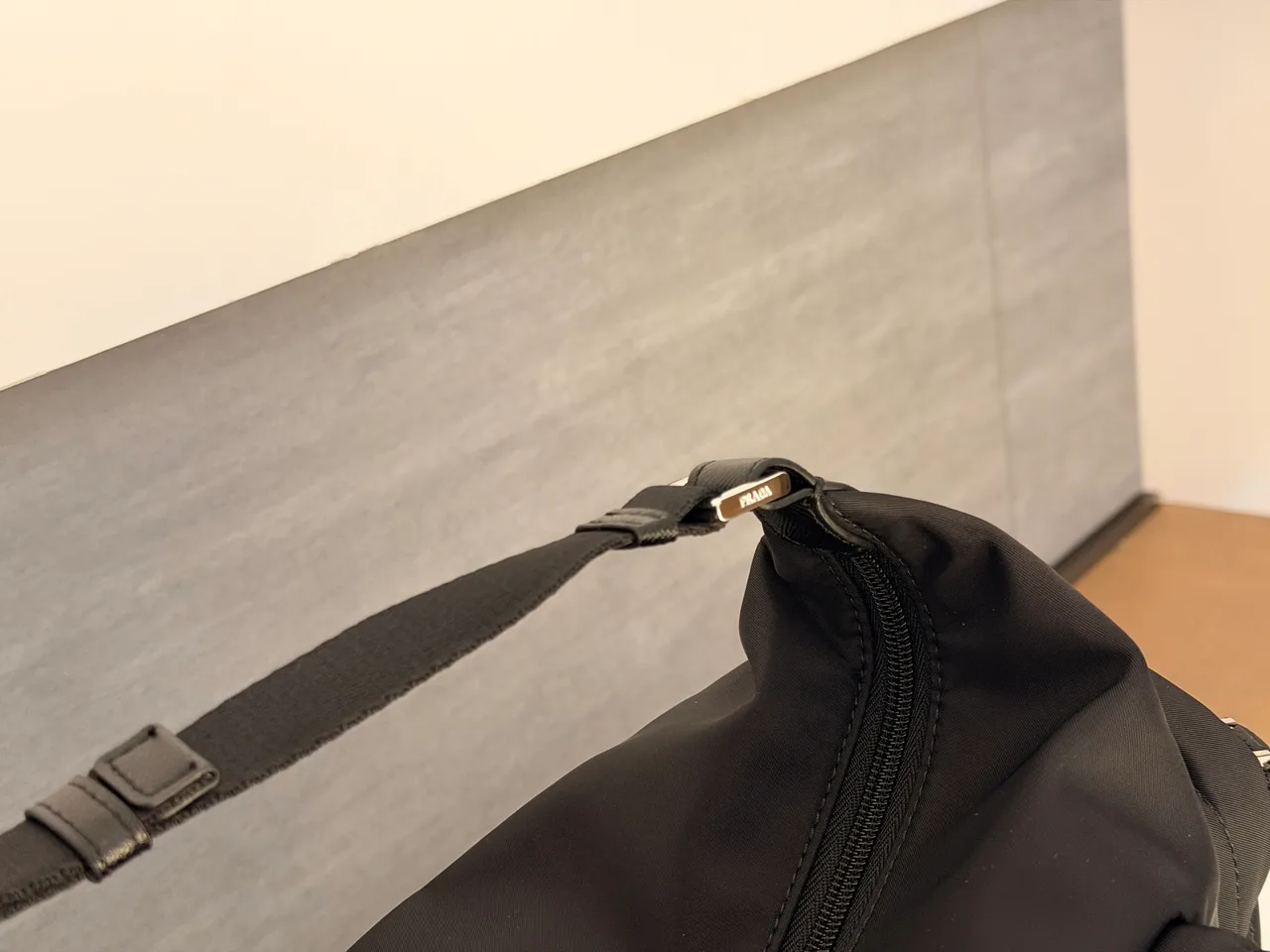 Prada Nylon Smooth Pillow Duffel Bag in Black · view 5
