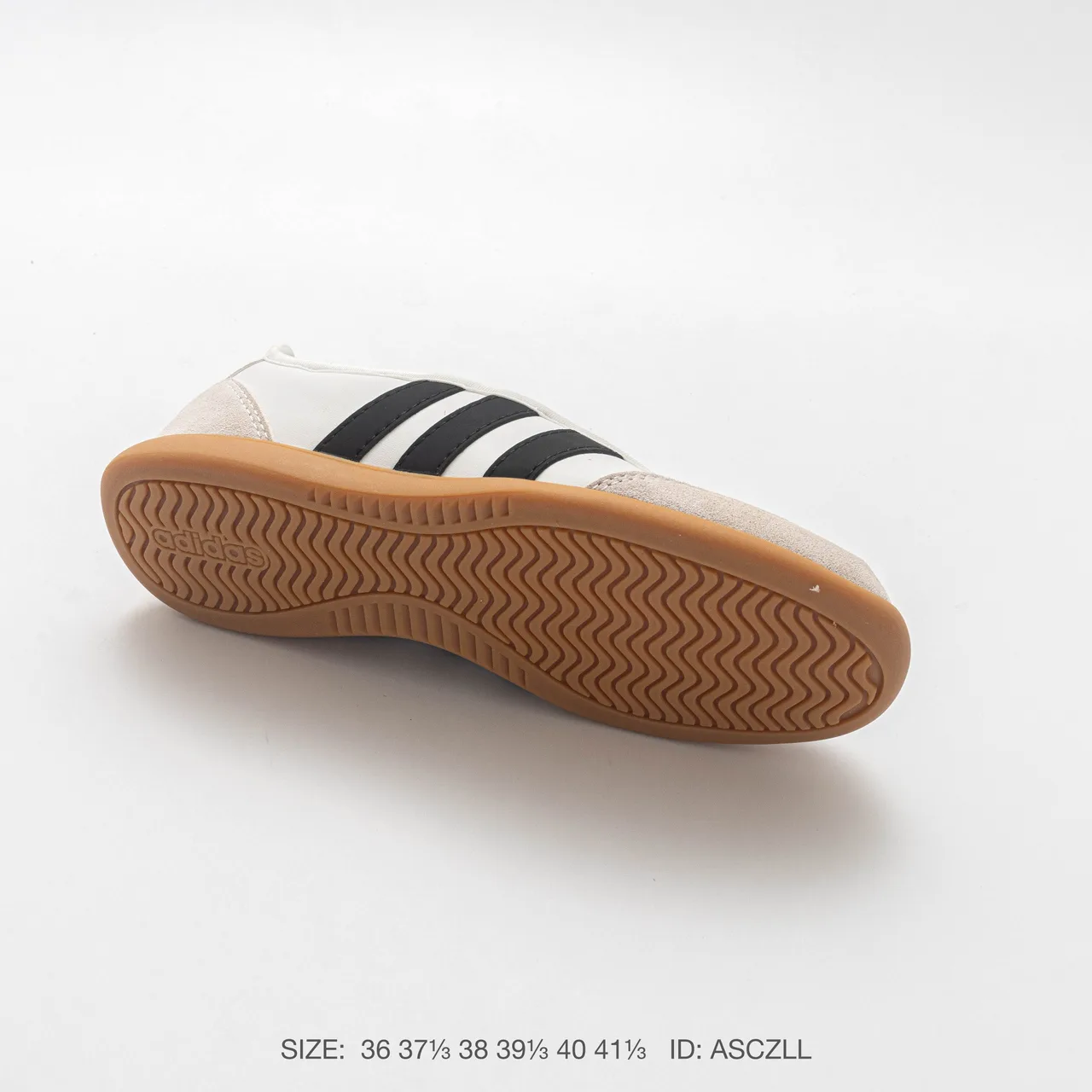 Adidas Striped Round-Toe Ballet Sneakers in White · view 7