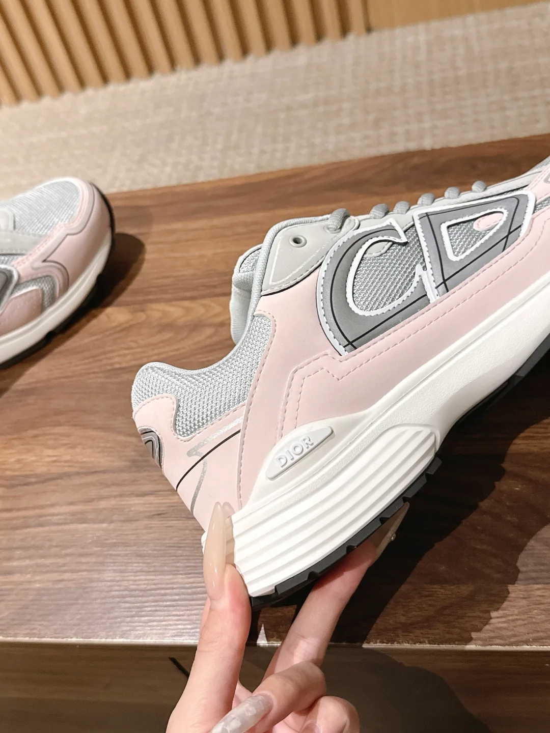 Dior Panelled Sneakers in White · view 7