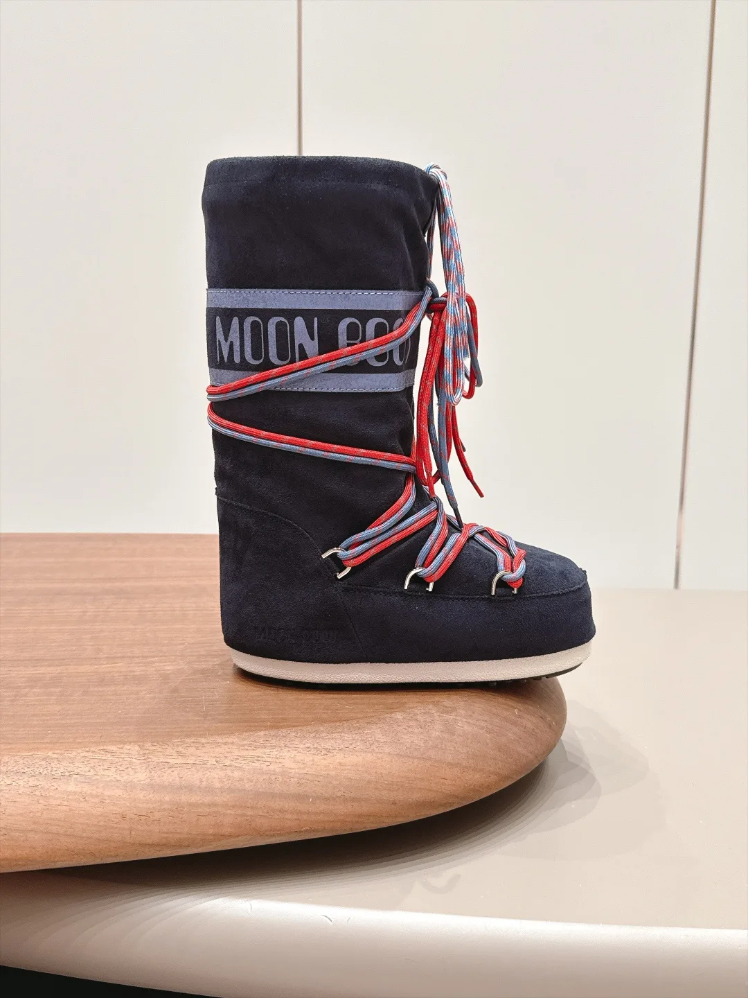 Moon Boot Lace-Up Snow Boots in Blue · view 5