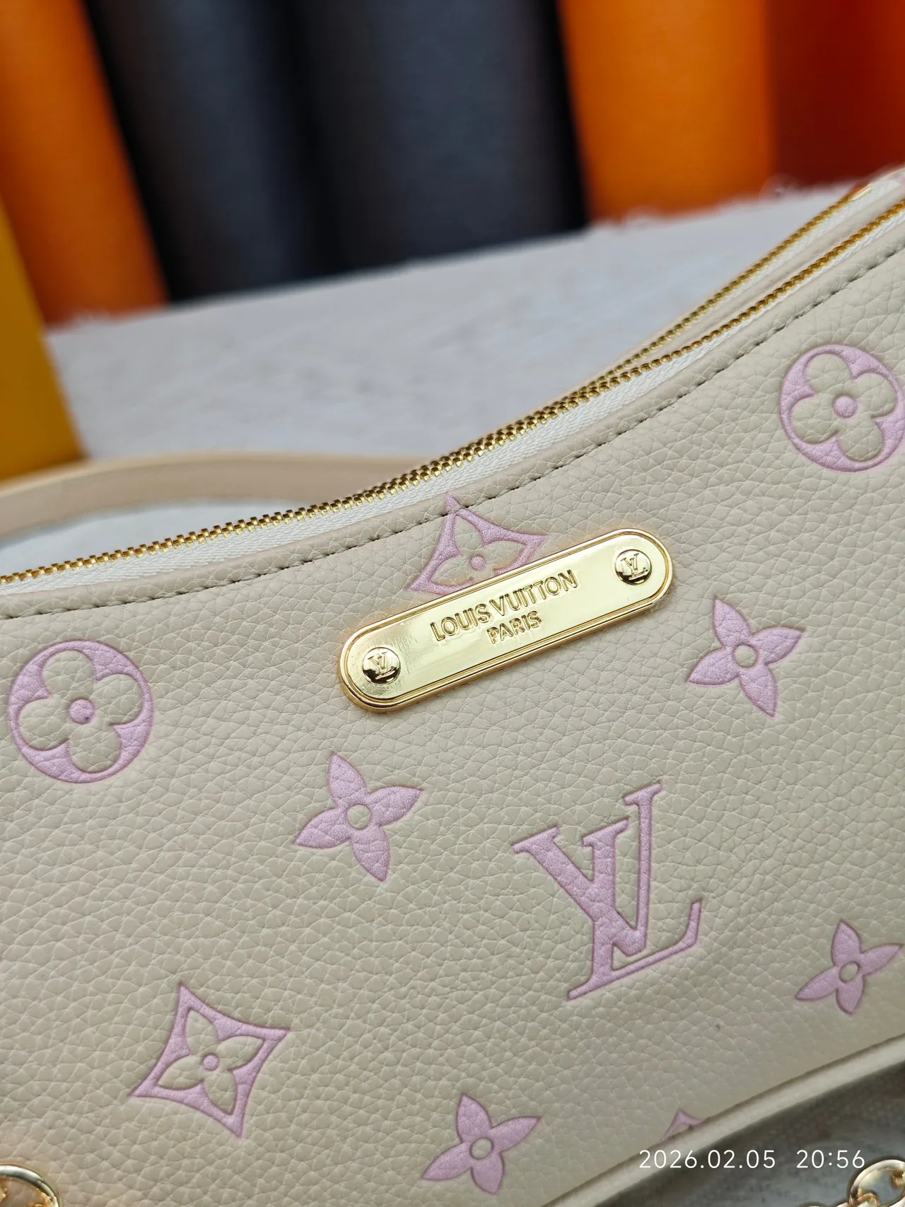 Louis Vuitton Denim Shoulder Bag in Beige · view 7