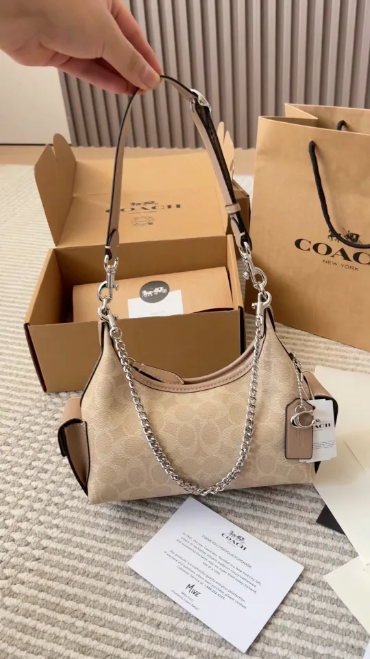 Coach Juliet shoulder bag in Beige / Black / Grey · view 3