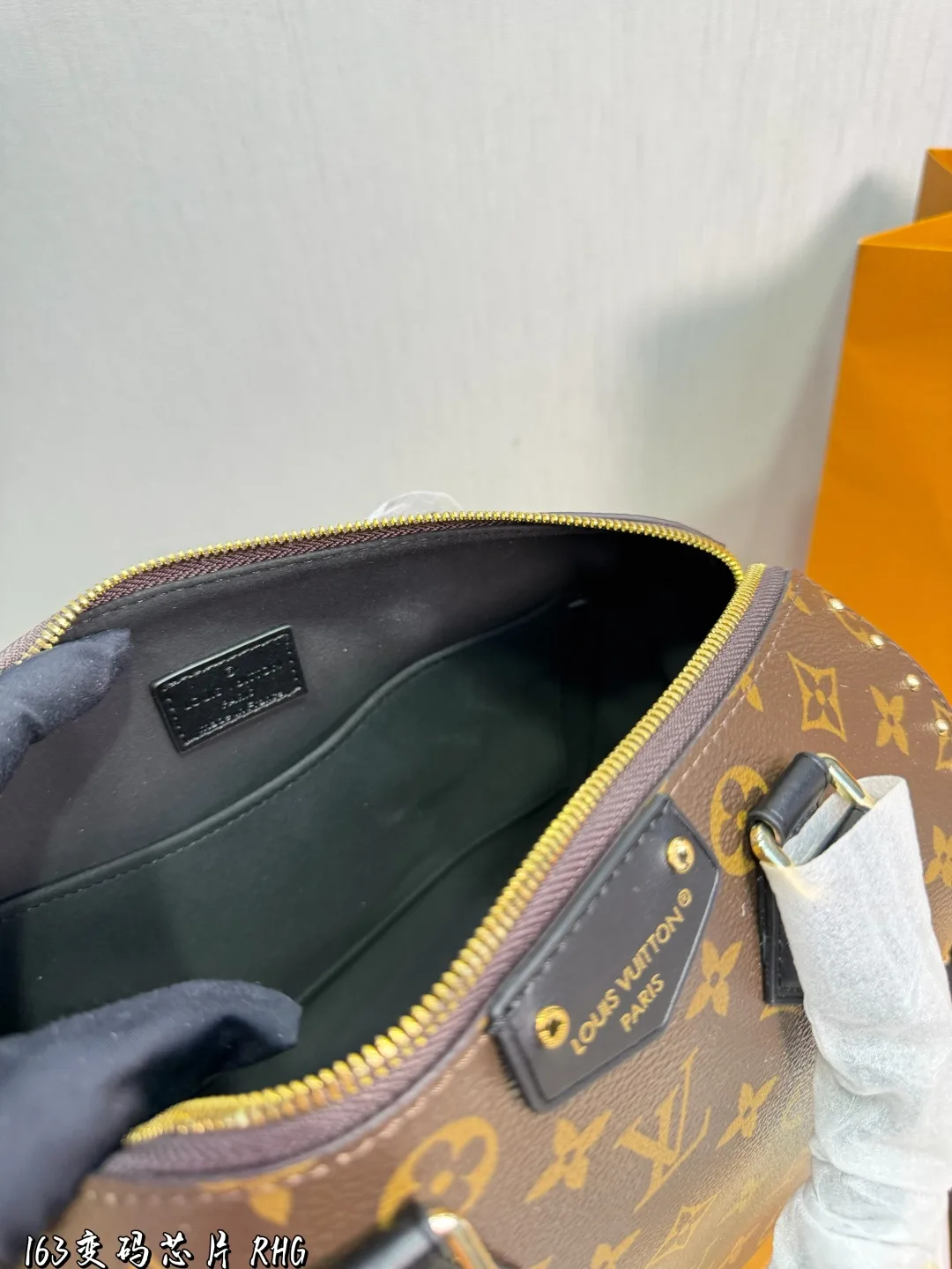 Louis Vuitton Cowhide Canvas Top-Handle Bag in Brown · view 9