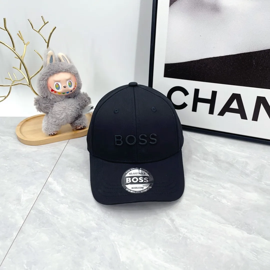 Boss Embroidered Baseball Cap in Black · view 1