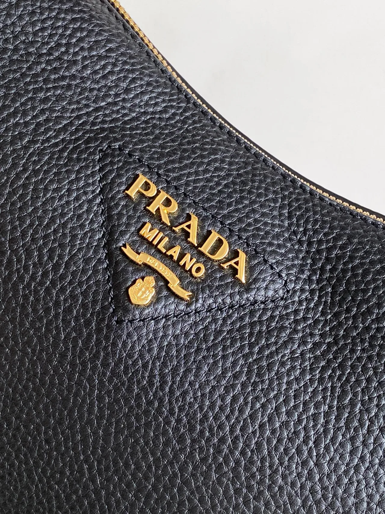 Prada Calfskin Hobo Bag in Black · view 6