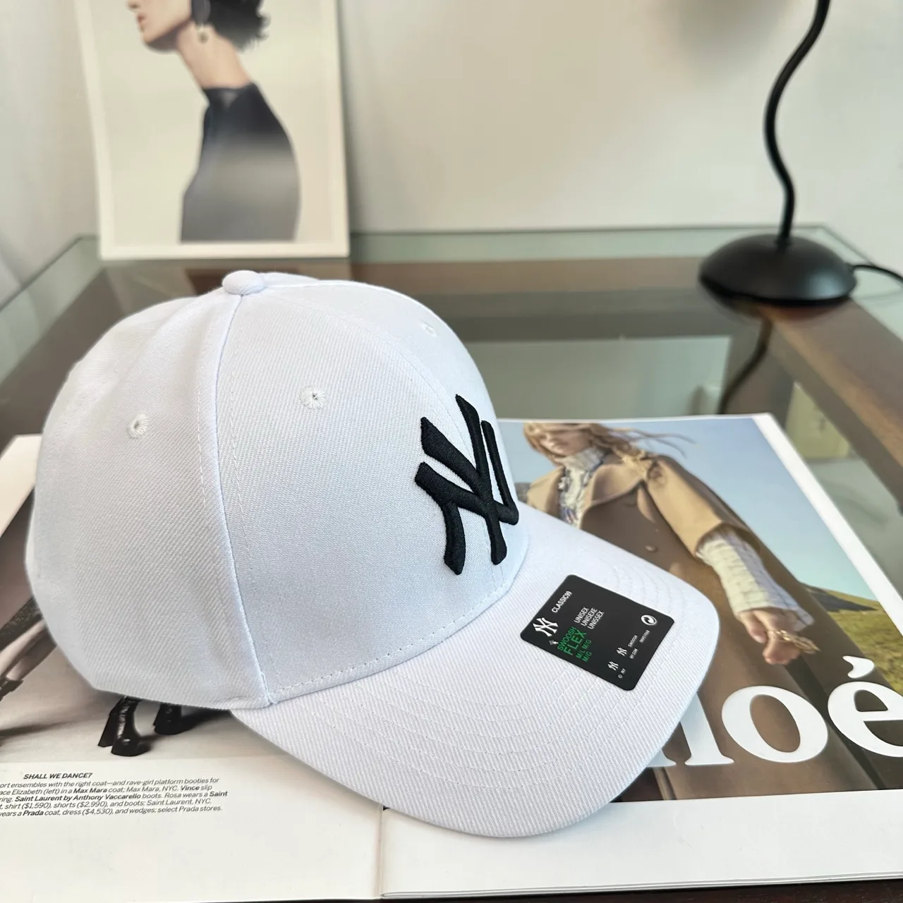 NY Letter Baseball Cap in Black & Grey & White & Brown & Green · view 2