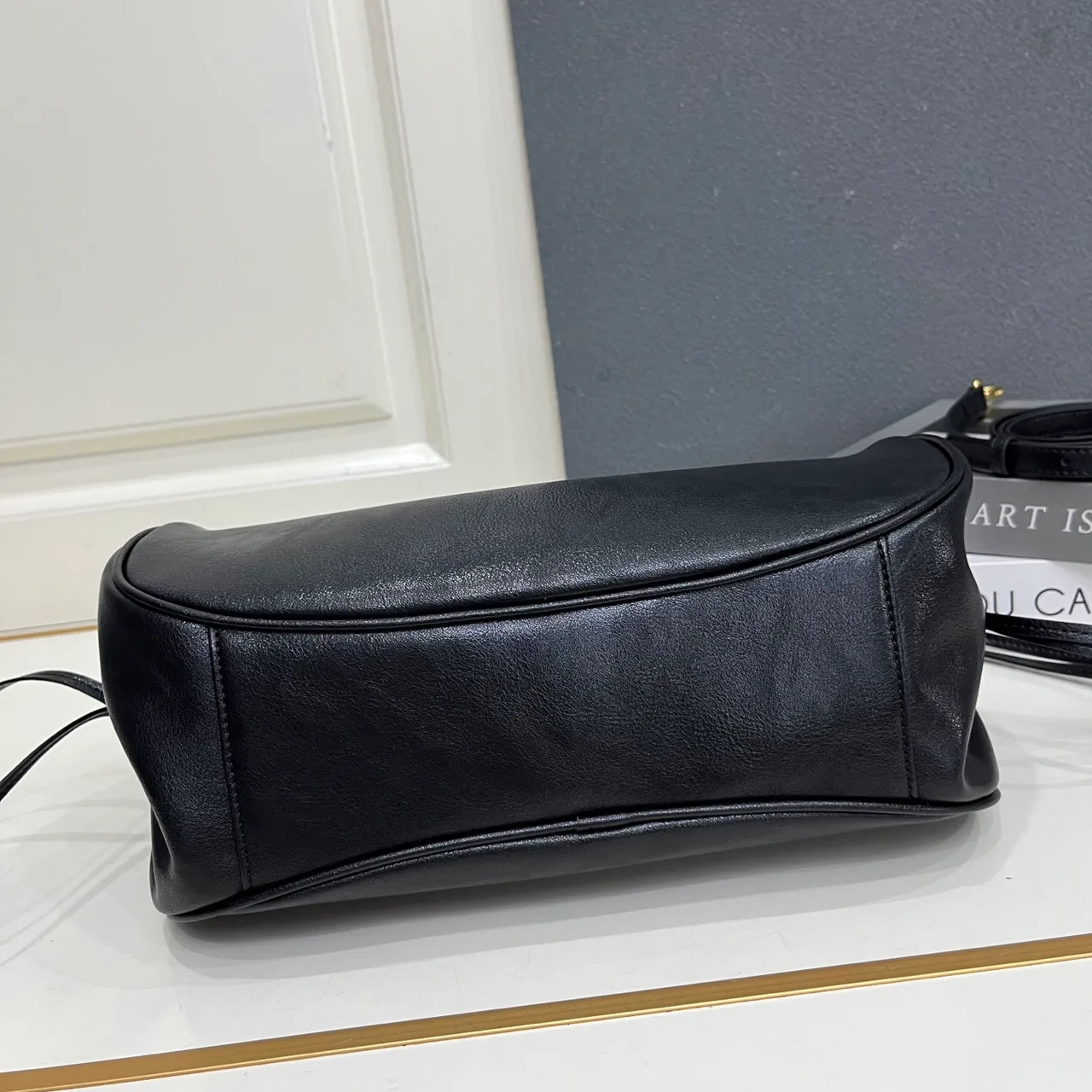 Prada Leather Shoulder Bag in Black · view 7