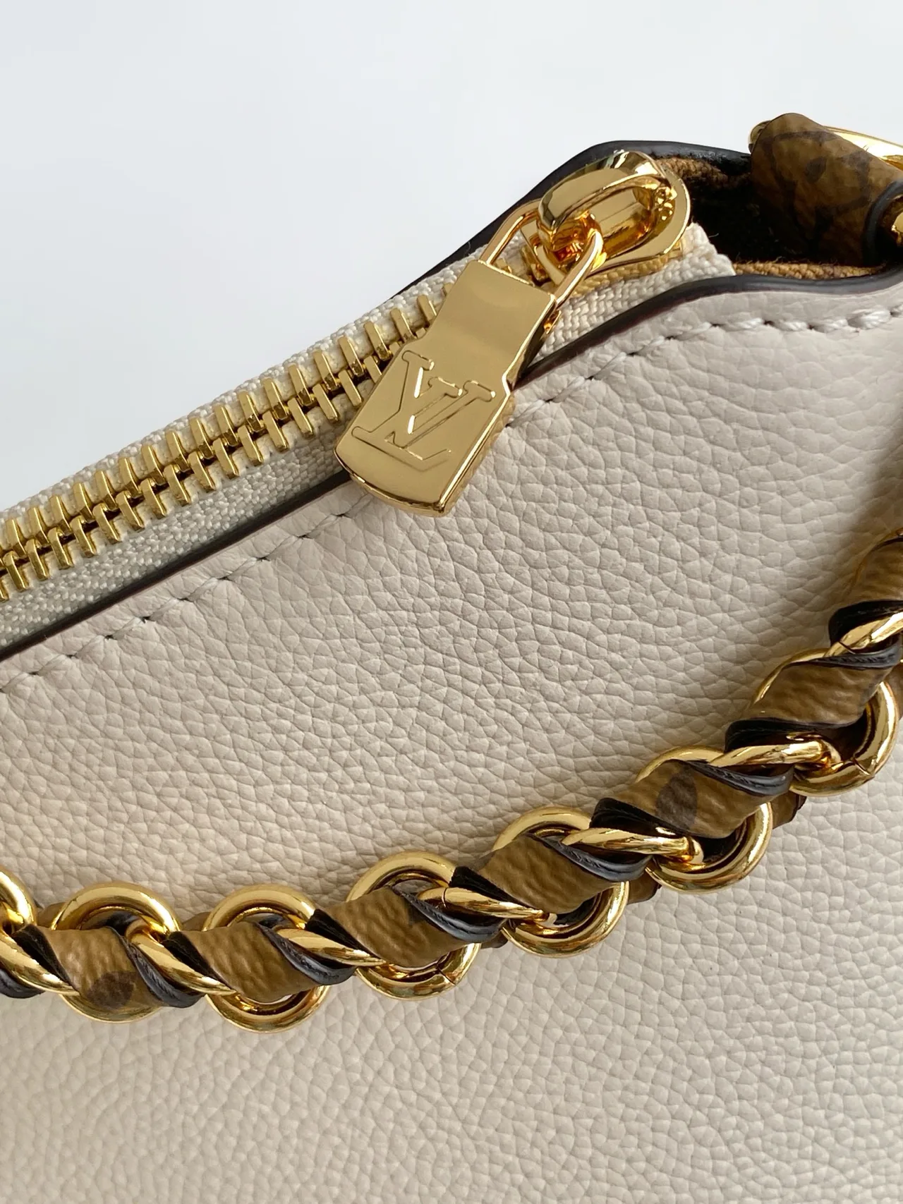 Louis Vuitton Cowhide Canvas Hobo Bag in White · view 7