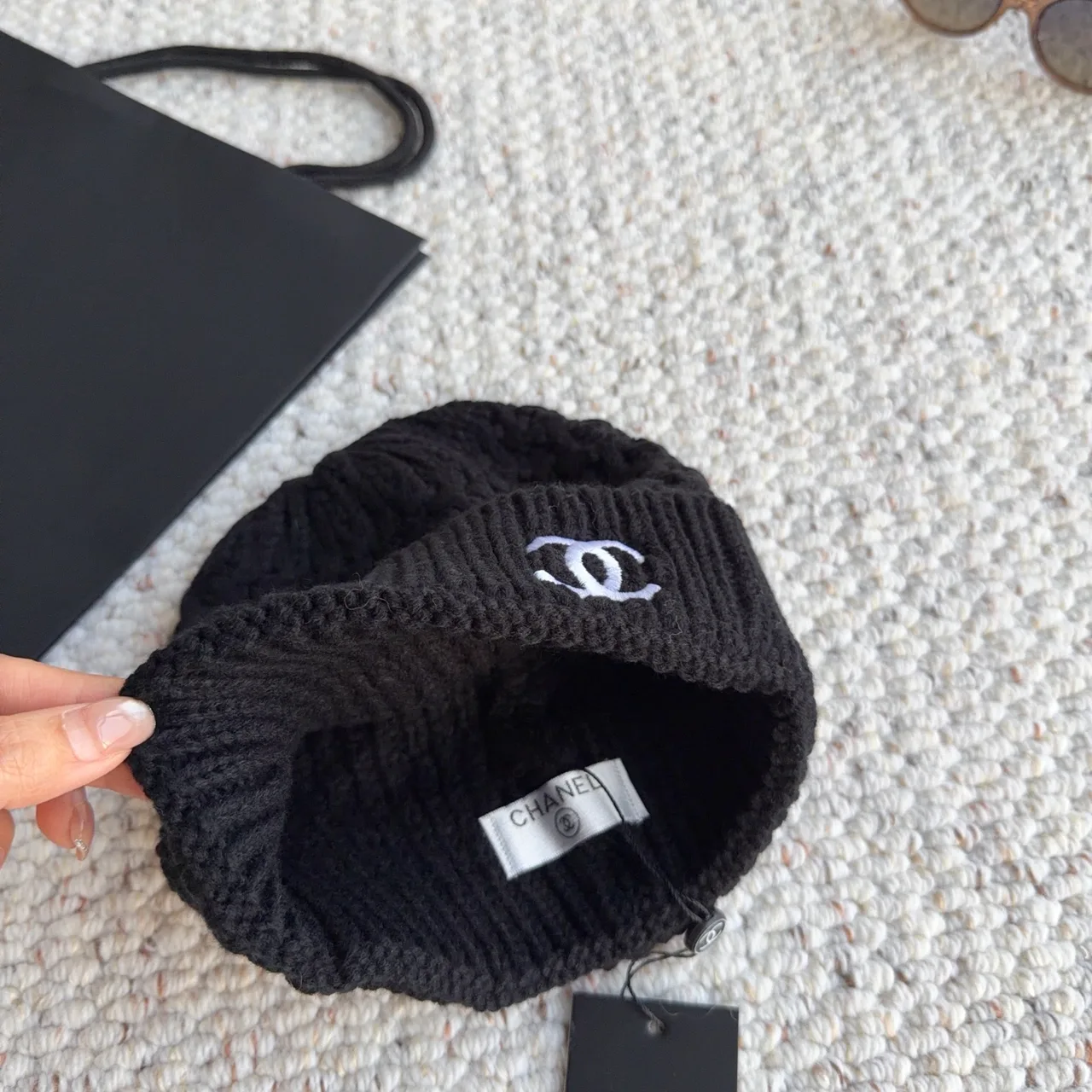 Chanel Beanie in Black · view 6