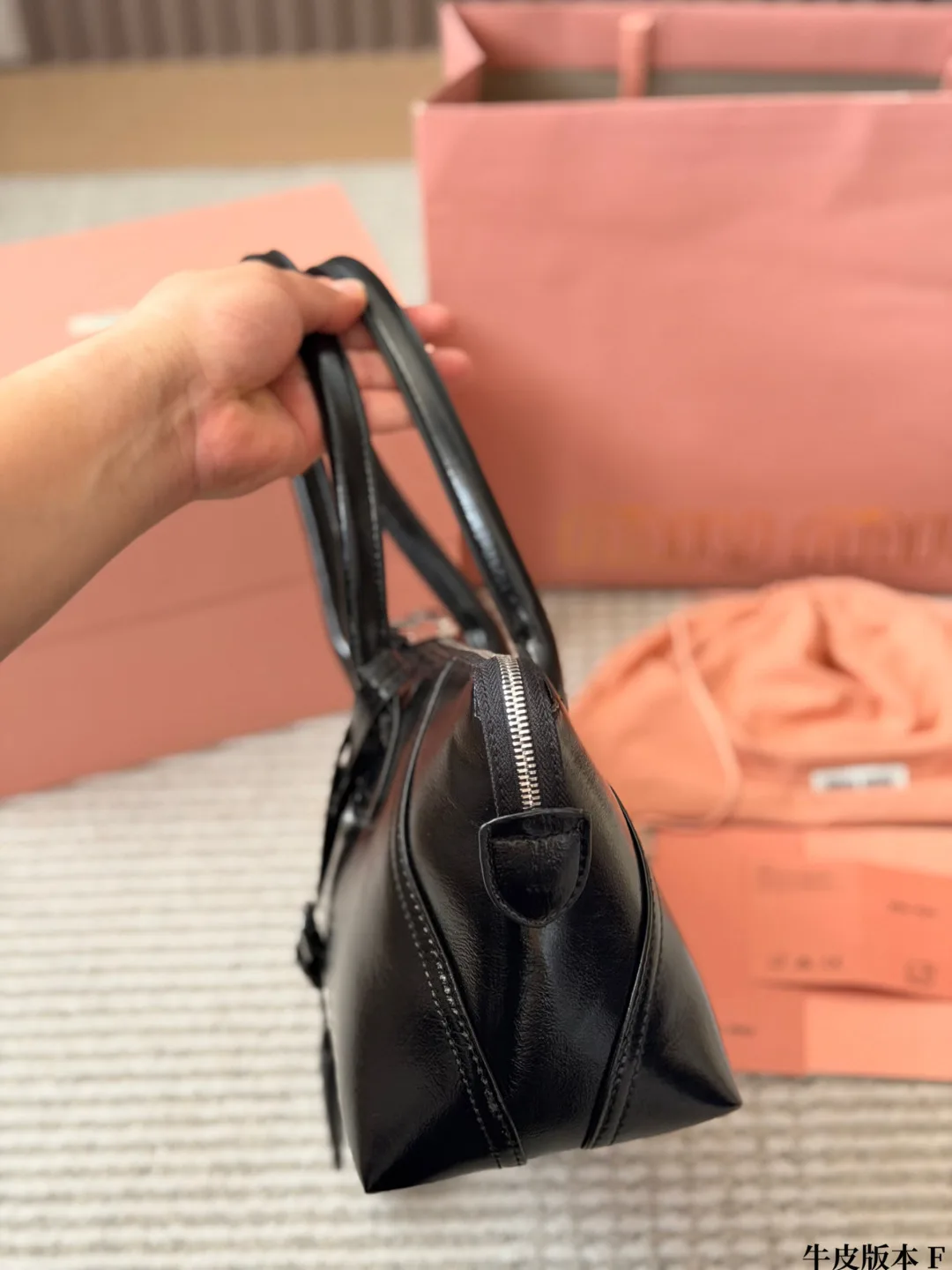 Miu Miu Calfskin Crossbody Bag in Black · view 6