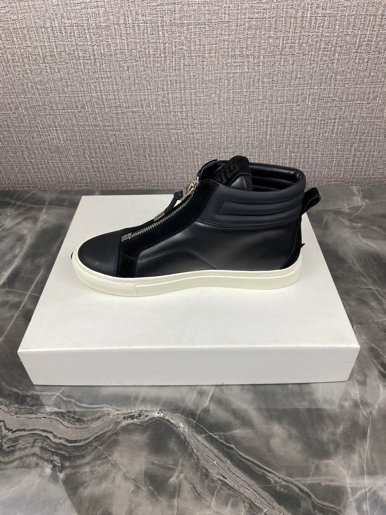Givenchy Cowhide Glossy G Set High-Top Sneakers in Black · view 8