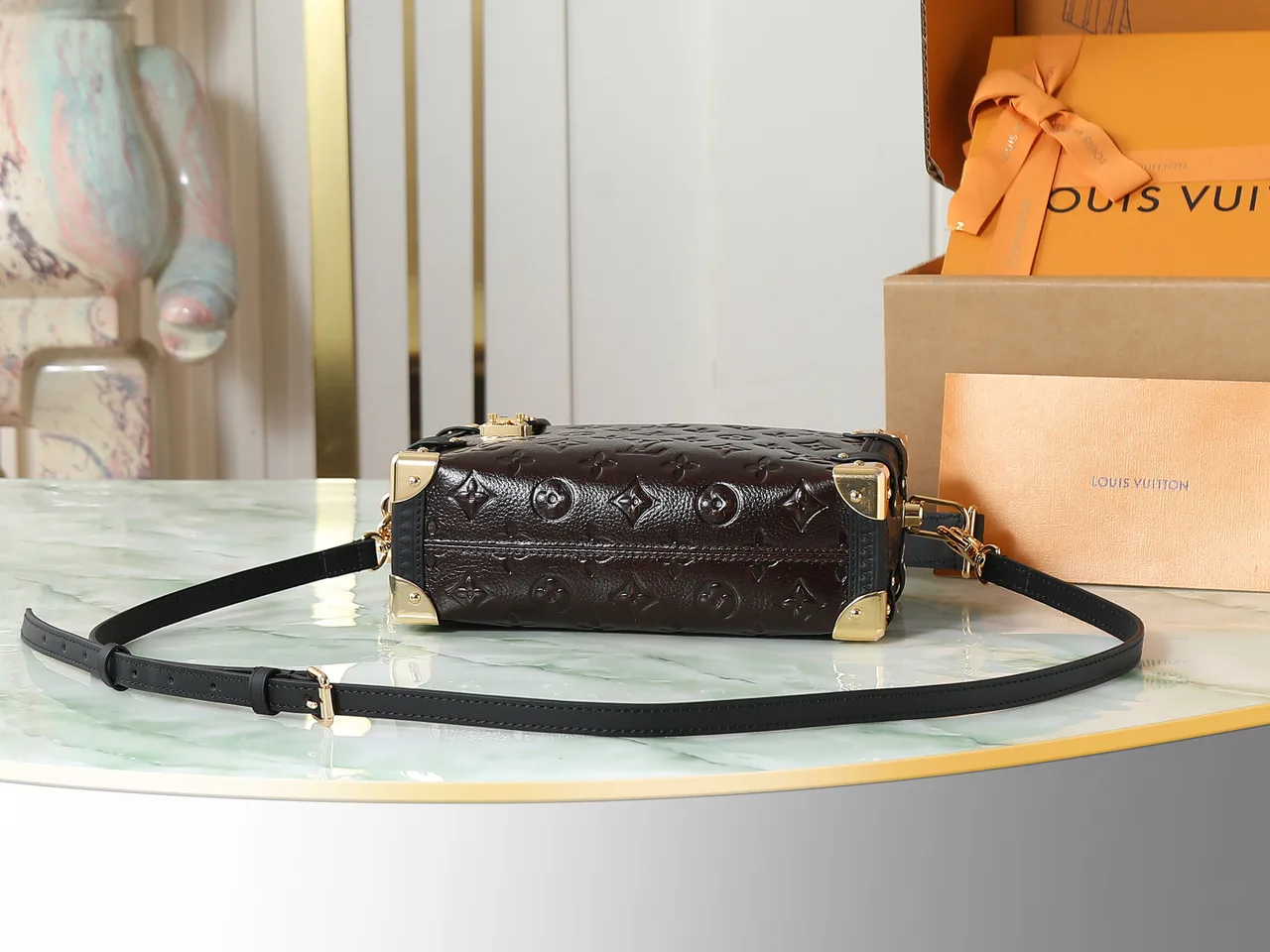 Louis Vuitton Leather Handbag in Brown · view 4