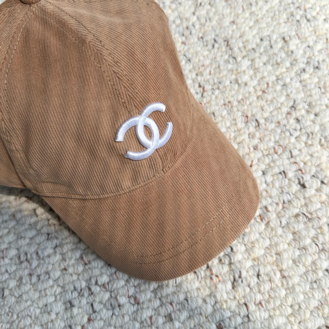 Chanel Corduroy Baseball Cap in Tan · view 7