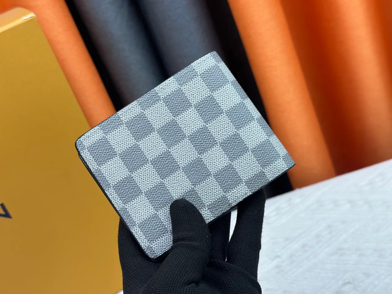 Louis Vuitton Check Wallet in Grey · view 2