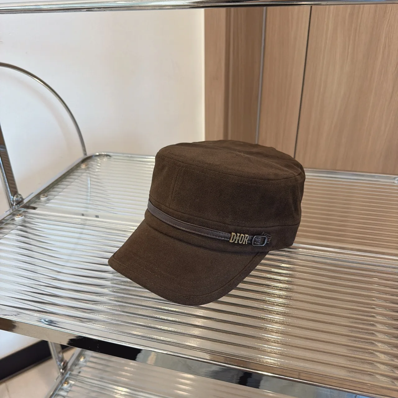 Dior Flat-Top Cap in Brown & Black & Tan & Beige · view 1