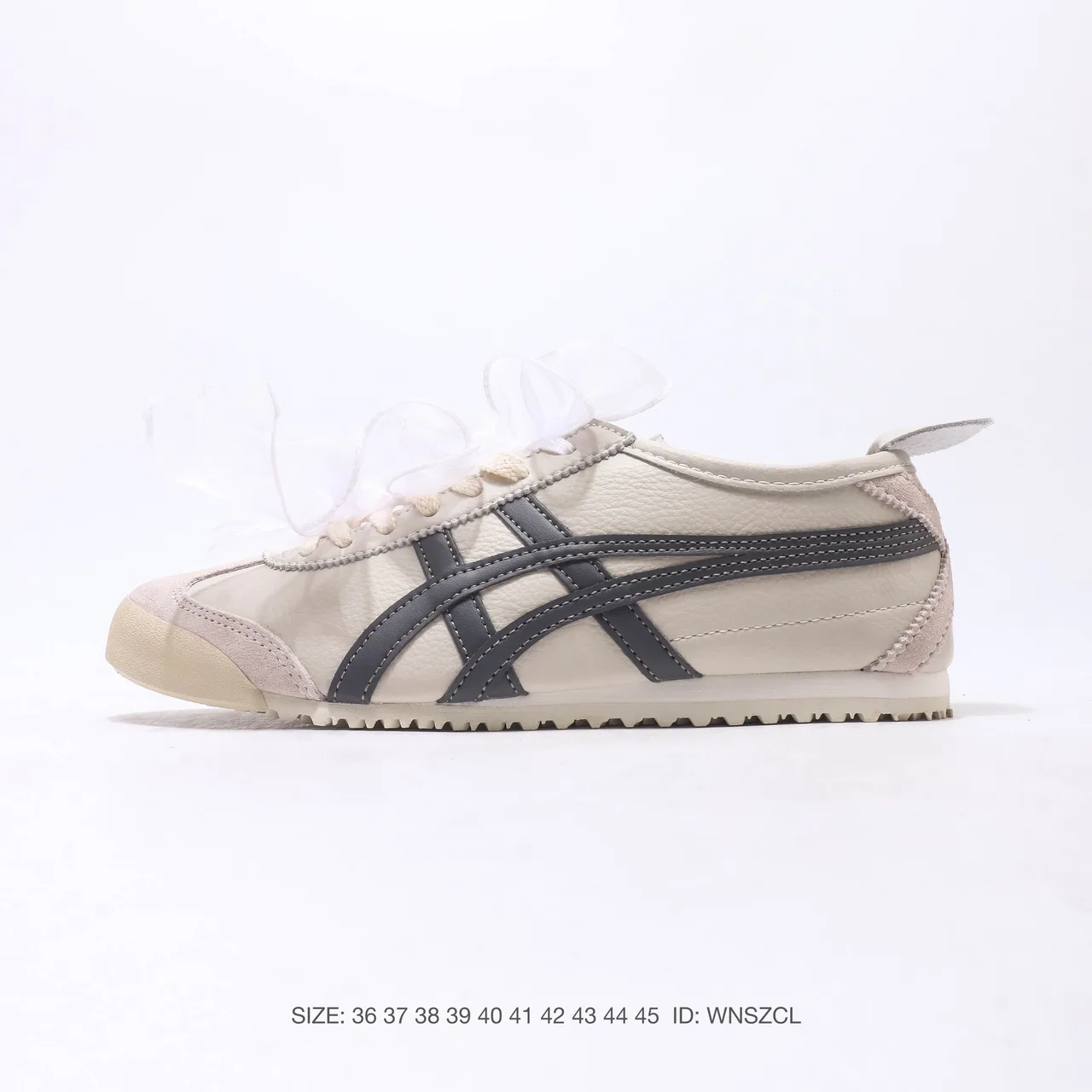 Onitsuka Tiger Sneakers in White & Grey & Silver & Tan · view 2