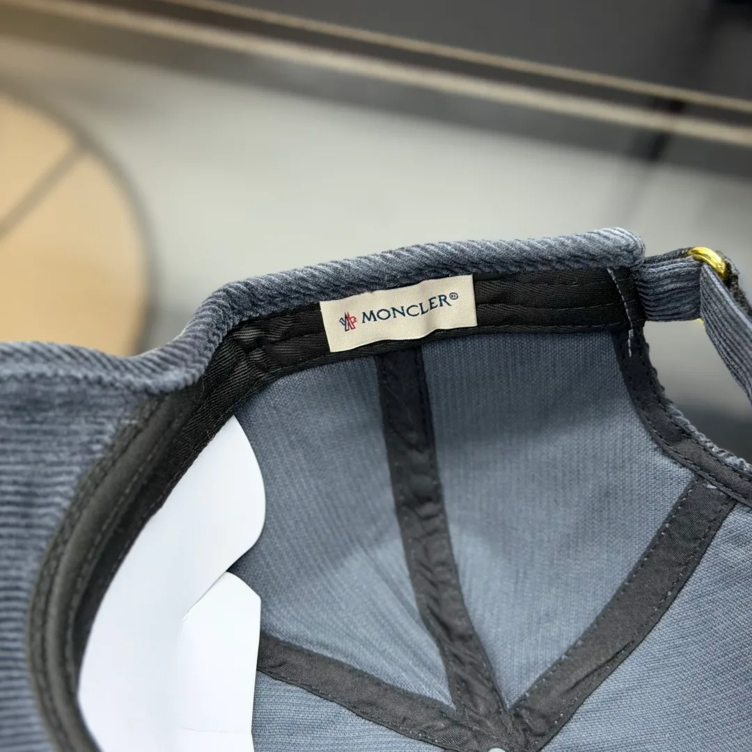 Moncler Corduroy Baseball Cap in Blue · view 8