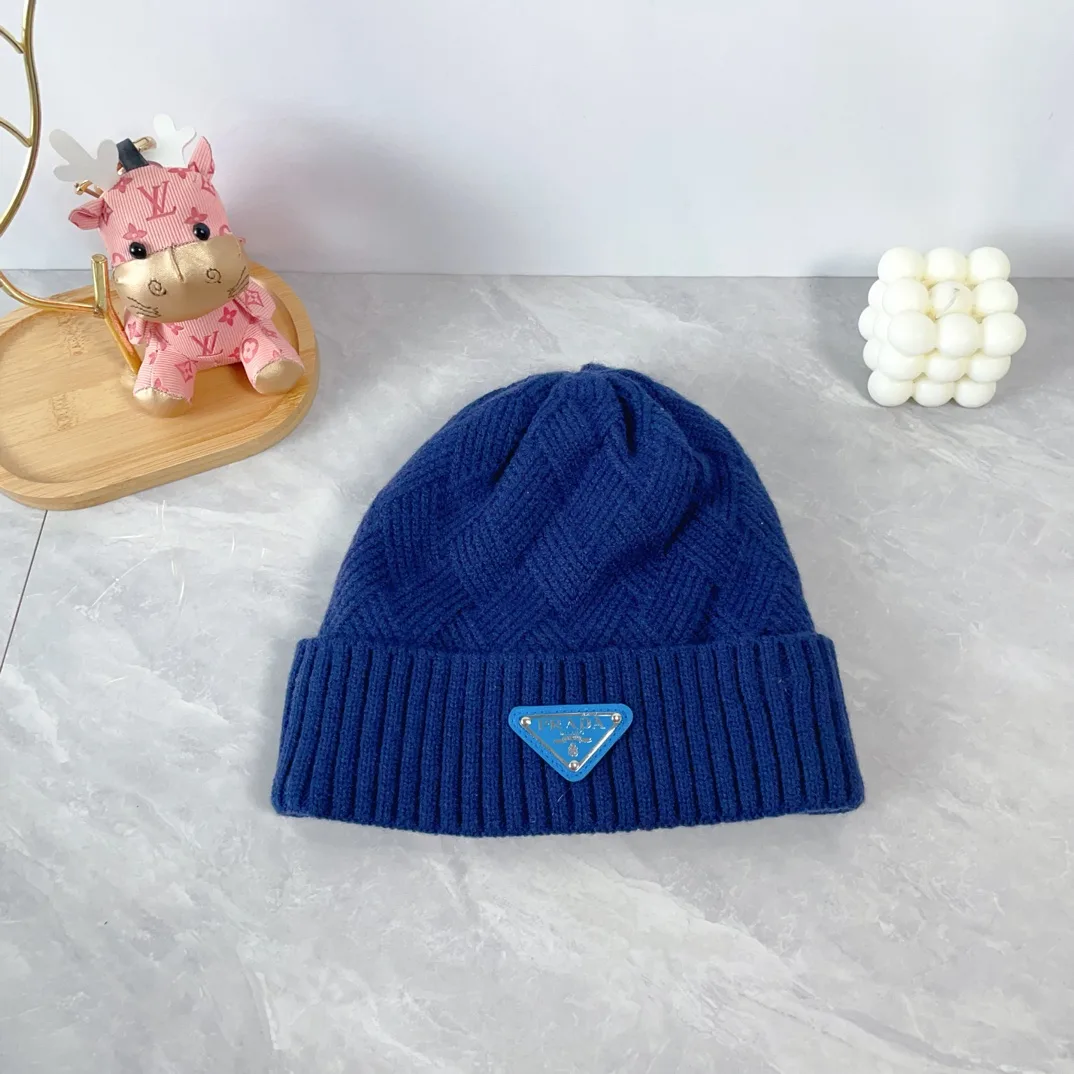 Prada Wool Beanie and Scarf Set in Blue · view 1