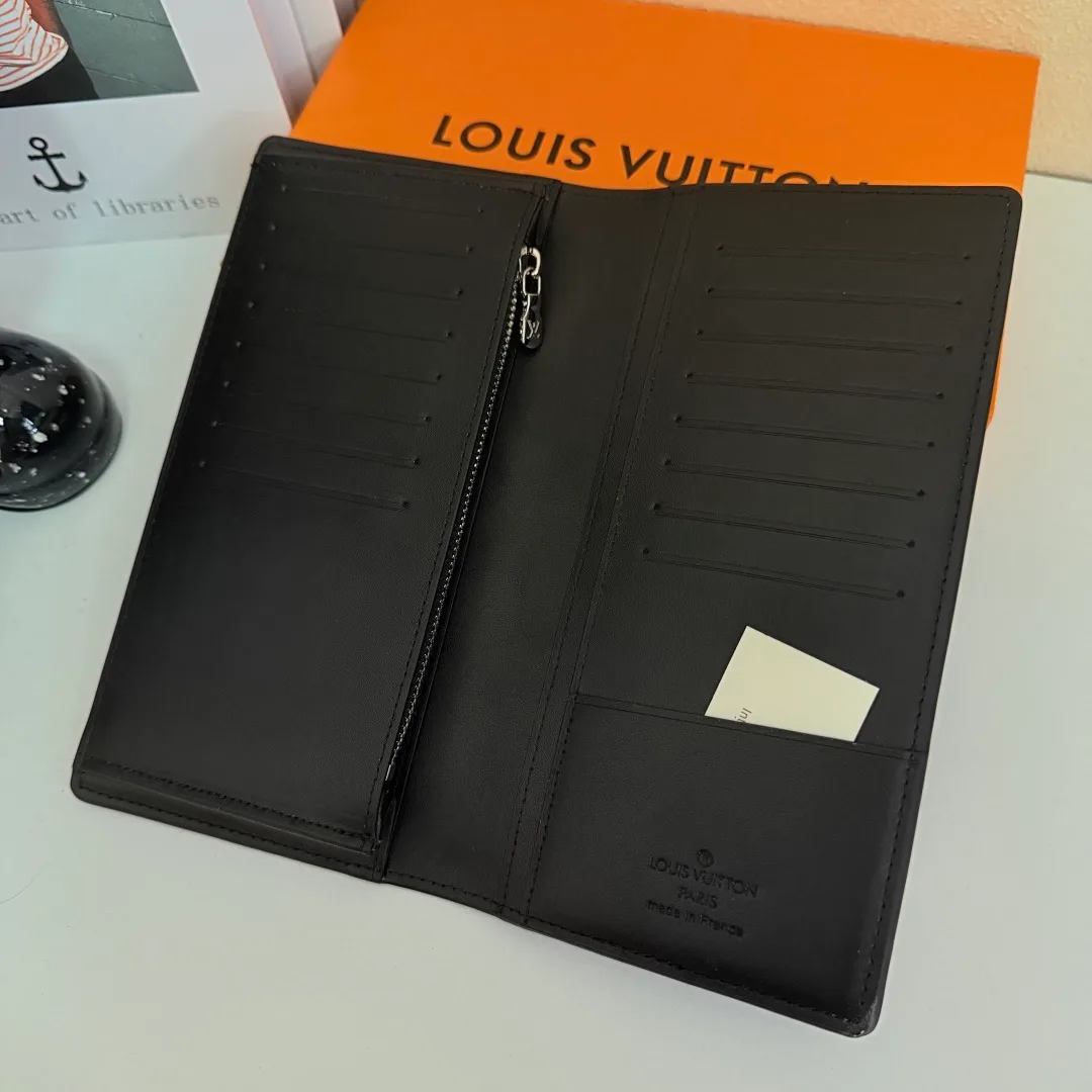 Louis Vuitton Long Wallet in Brown & Grey & Black · view 6