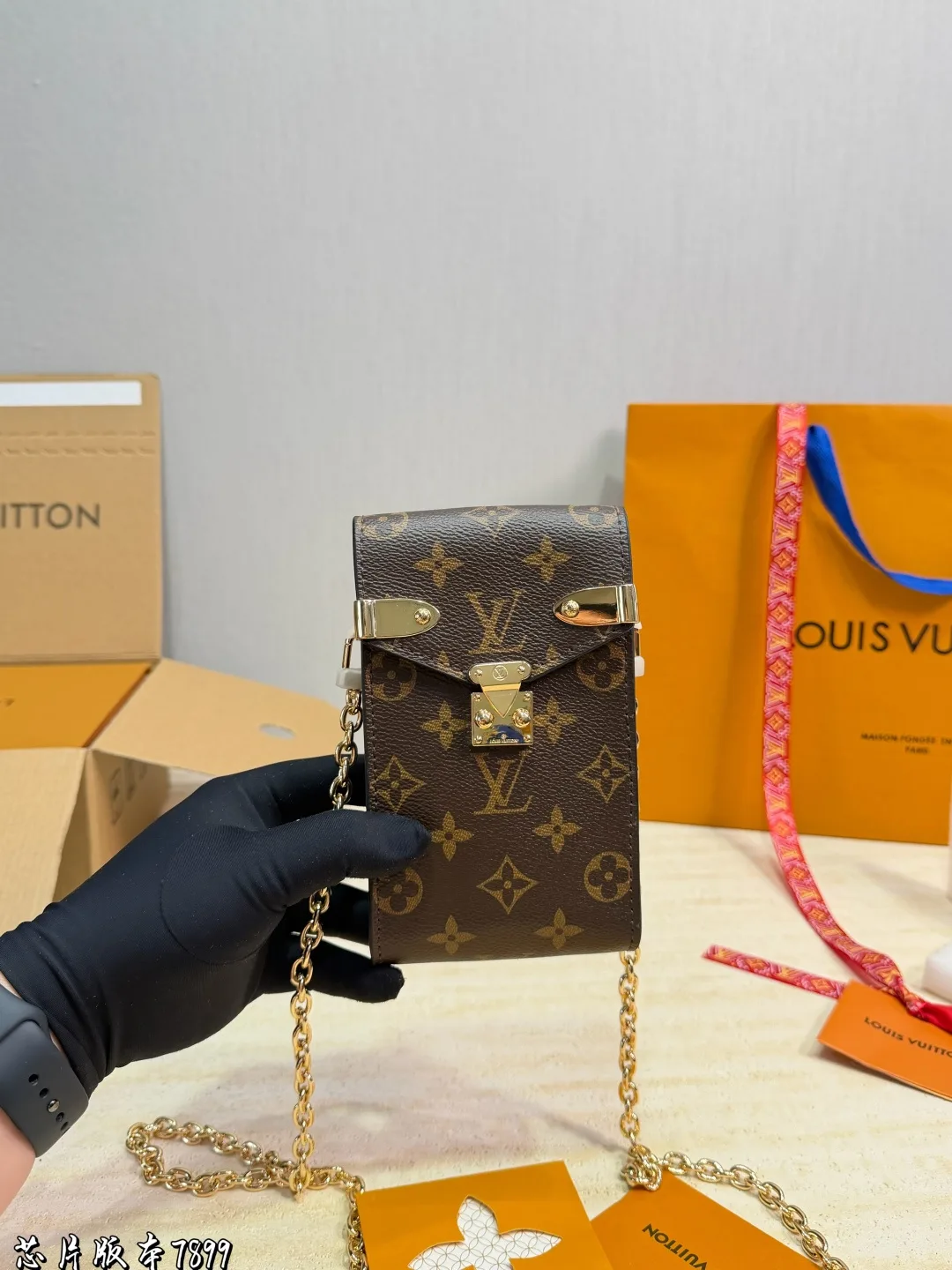 Louis Vuitton Phone Shoulder Pouch in Brown · view 2