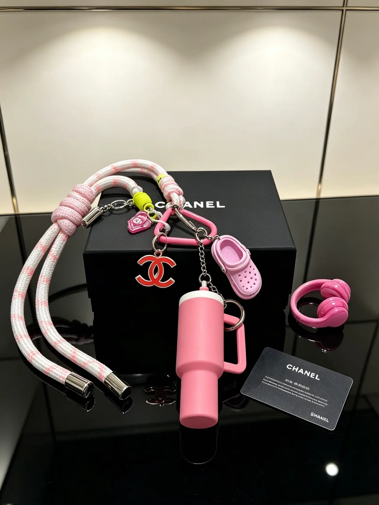 Chanel Accessory Bag Charm in Pink · view 2