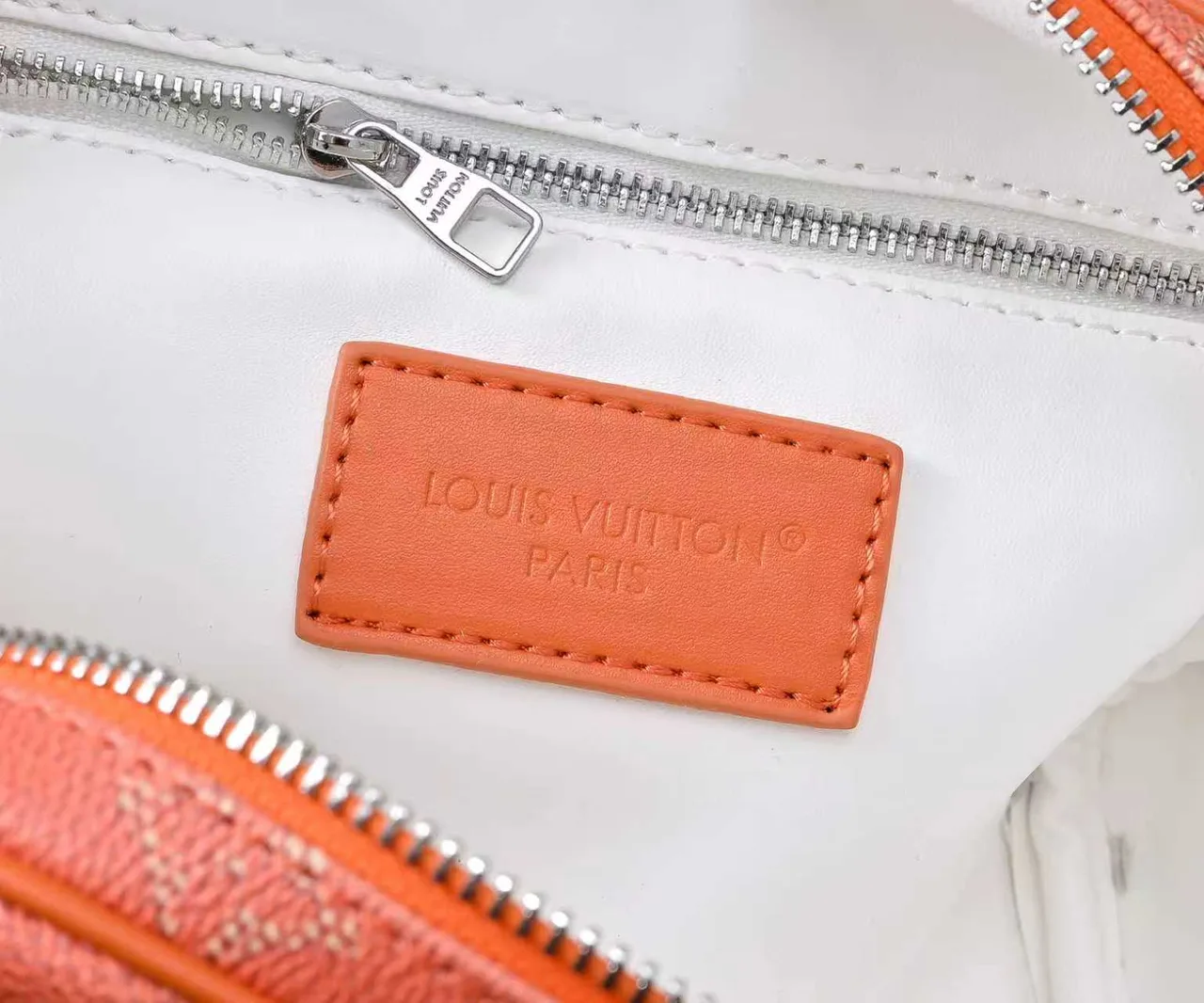 Louis Vuitton Cowhide Canvas Wash Bag in Orange · view 8