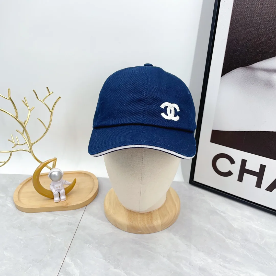 Chanel Embroidered Baseball Cap in Blue · view 2